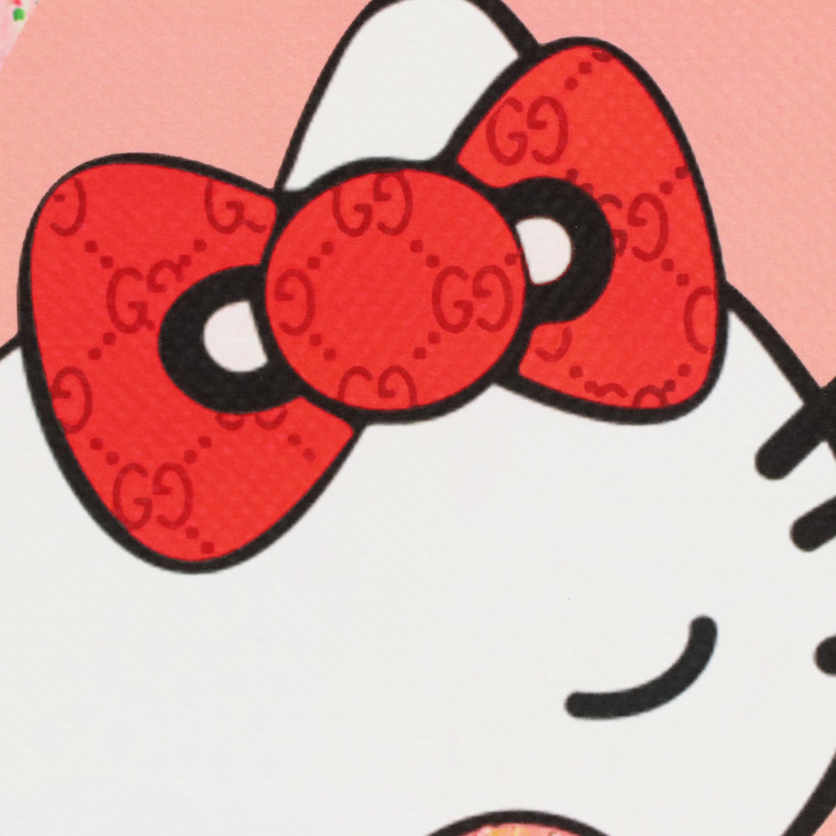 Death NYC Pop Art Graphic Print of Hello Kitty x Gucci, 2023