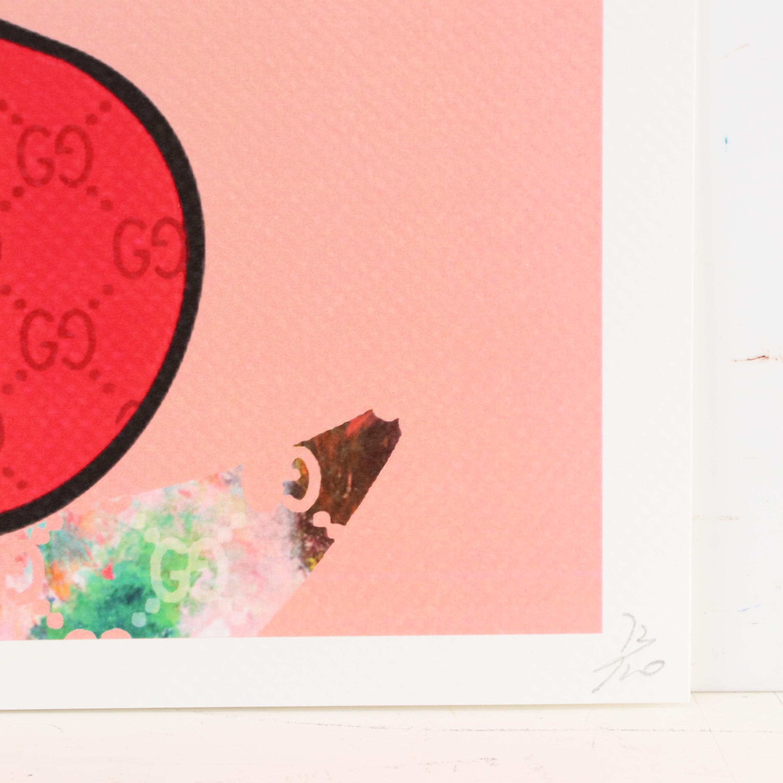 Death NYC Pop Art Graphic Print of Hello Kitty x Gucci, 2023