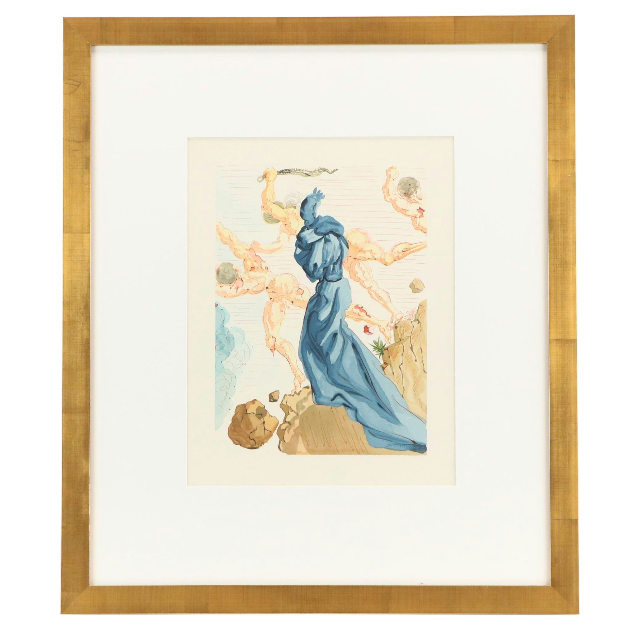 Salvador Dalí Wood Engraving "Les Margelles du Phlégéton" 1960-1964