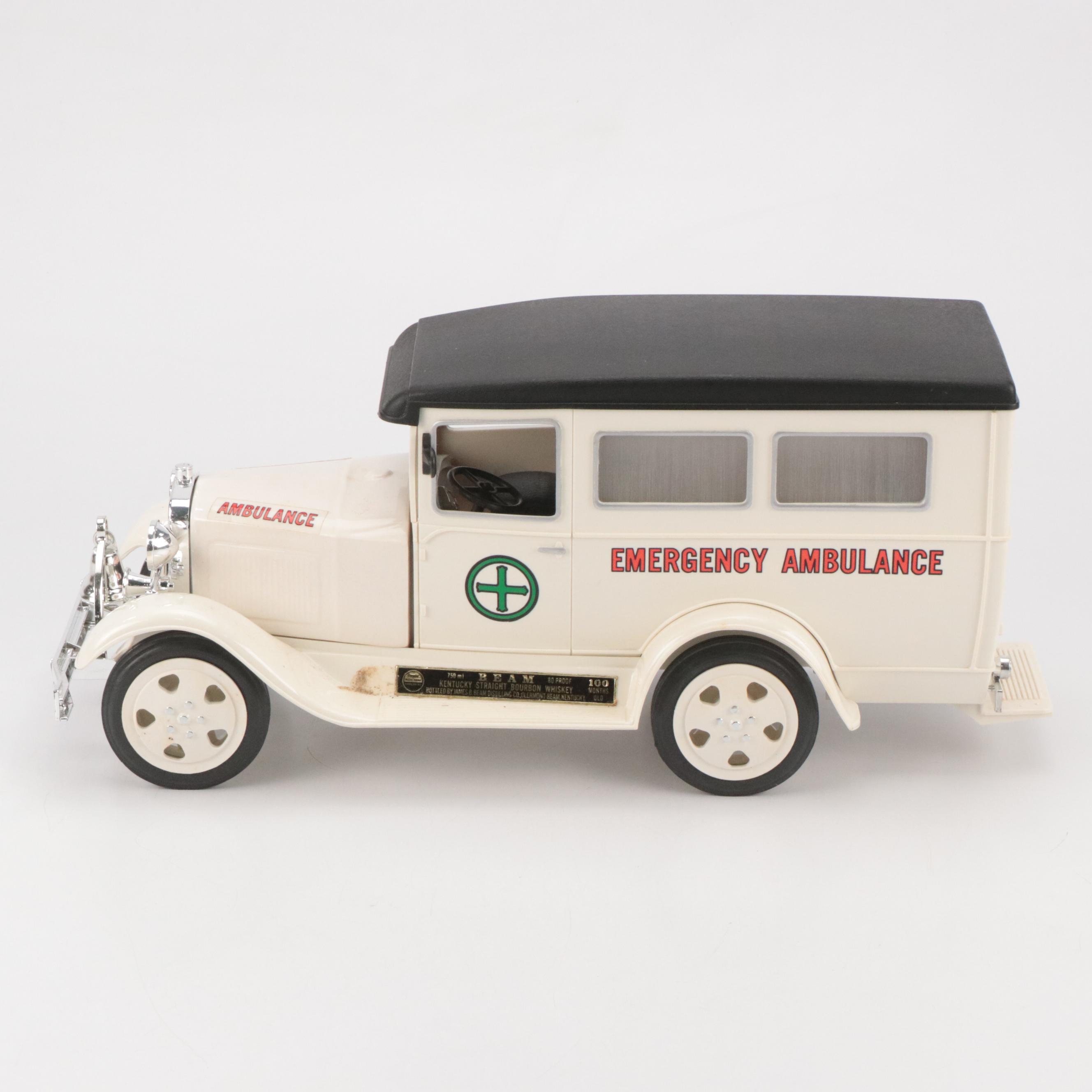 Jim Beam "Emergency Ambulance" Porcelain Decanter, Late 20th Century