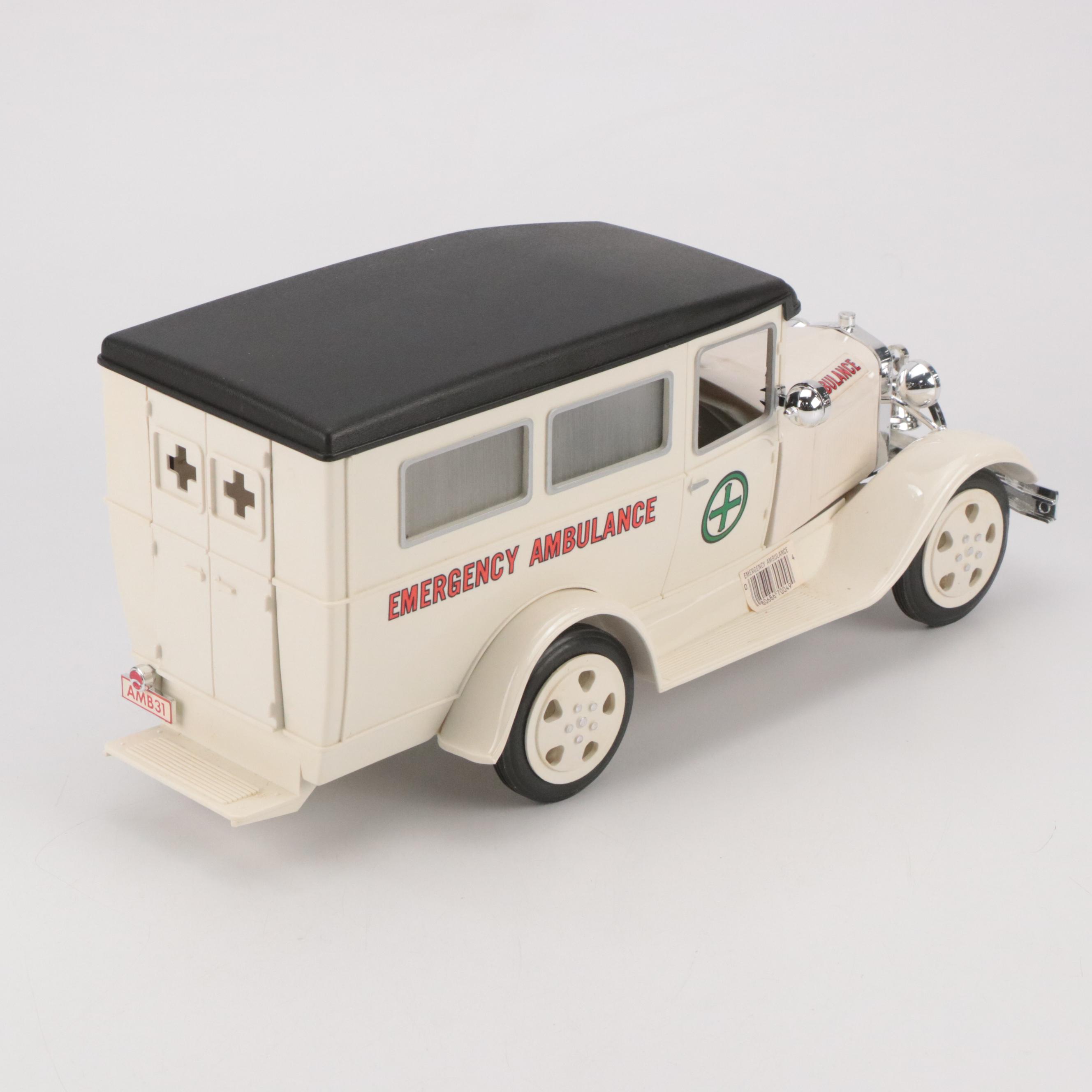 Jim Beam "Emergency Ambulance" Porcelain Decanter, Late 20th Century