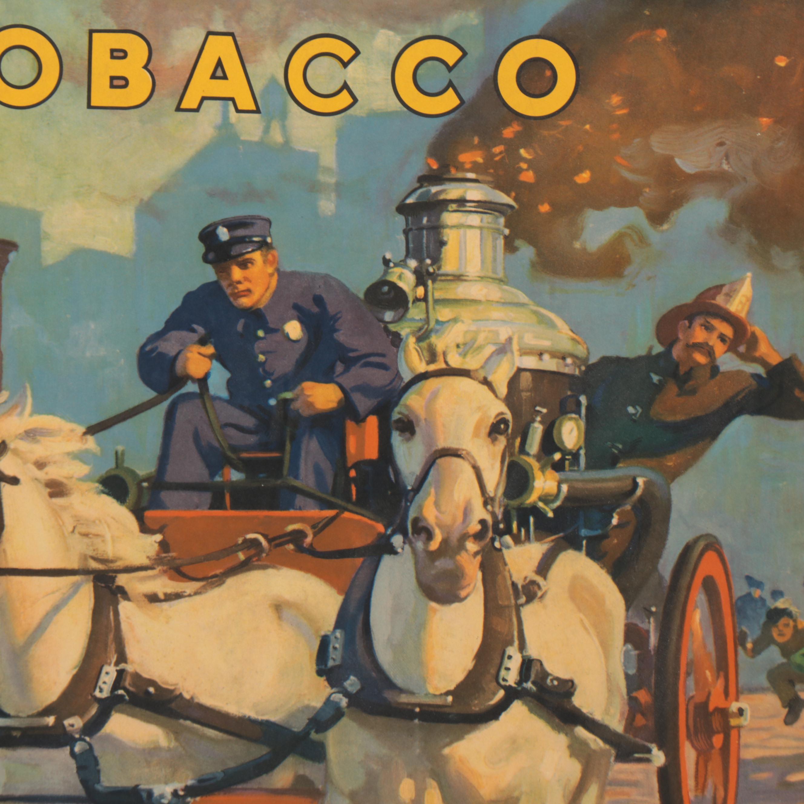 Mail Pouch Tobacco Cardboard Advertising Sign, Mid-20th Century