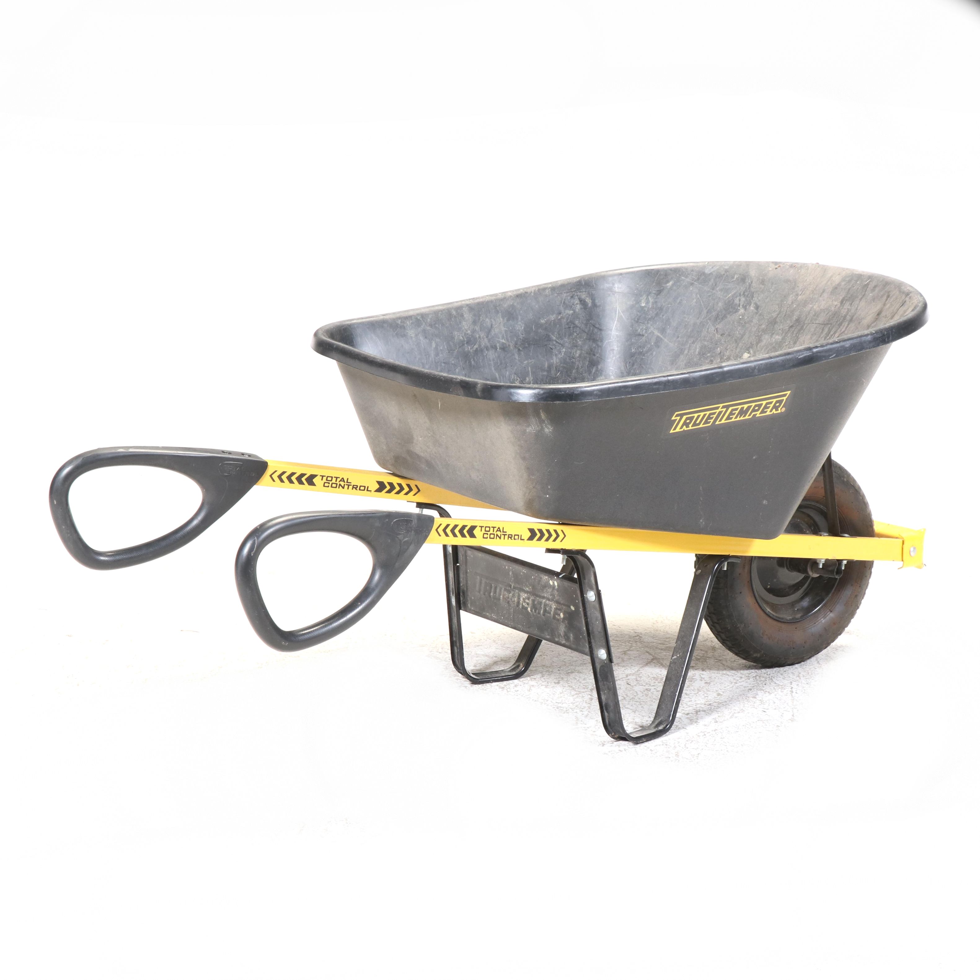 True Temper Powder-Coated Steel and Poly Resin Wheelbarrow