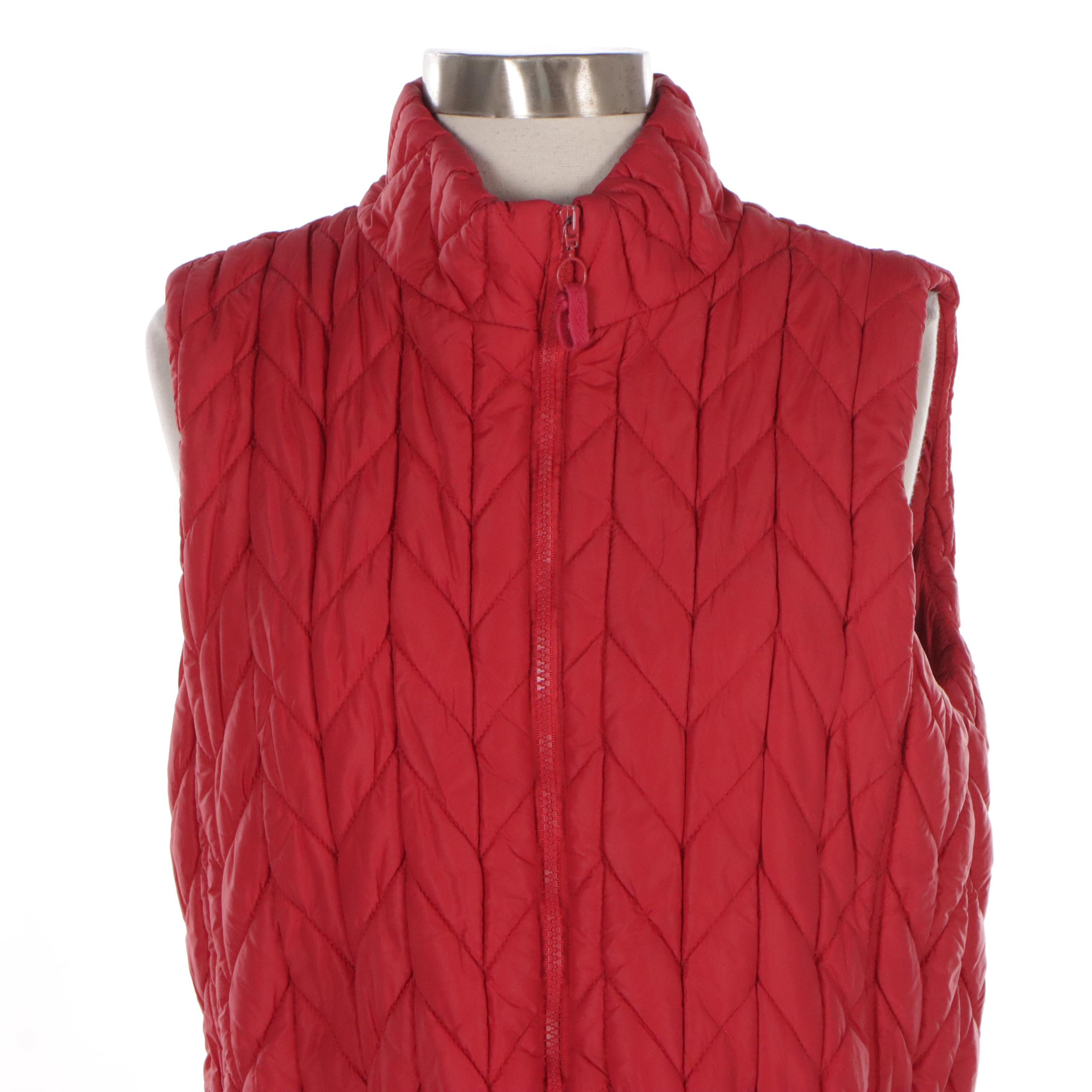 Coldwater Creek Quilted Zip Vest and Athleta Ruched Lightweight Jacket