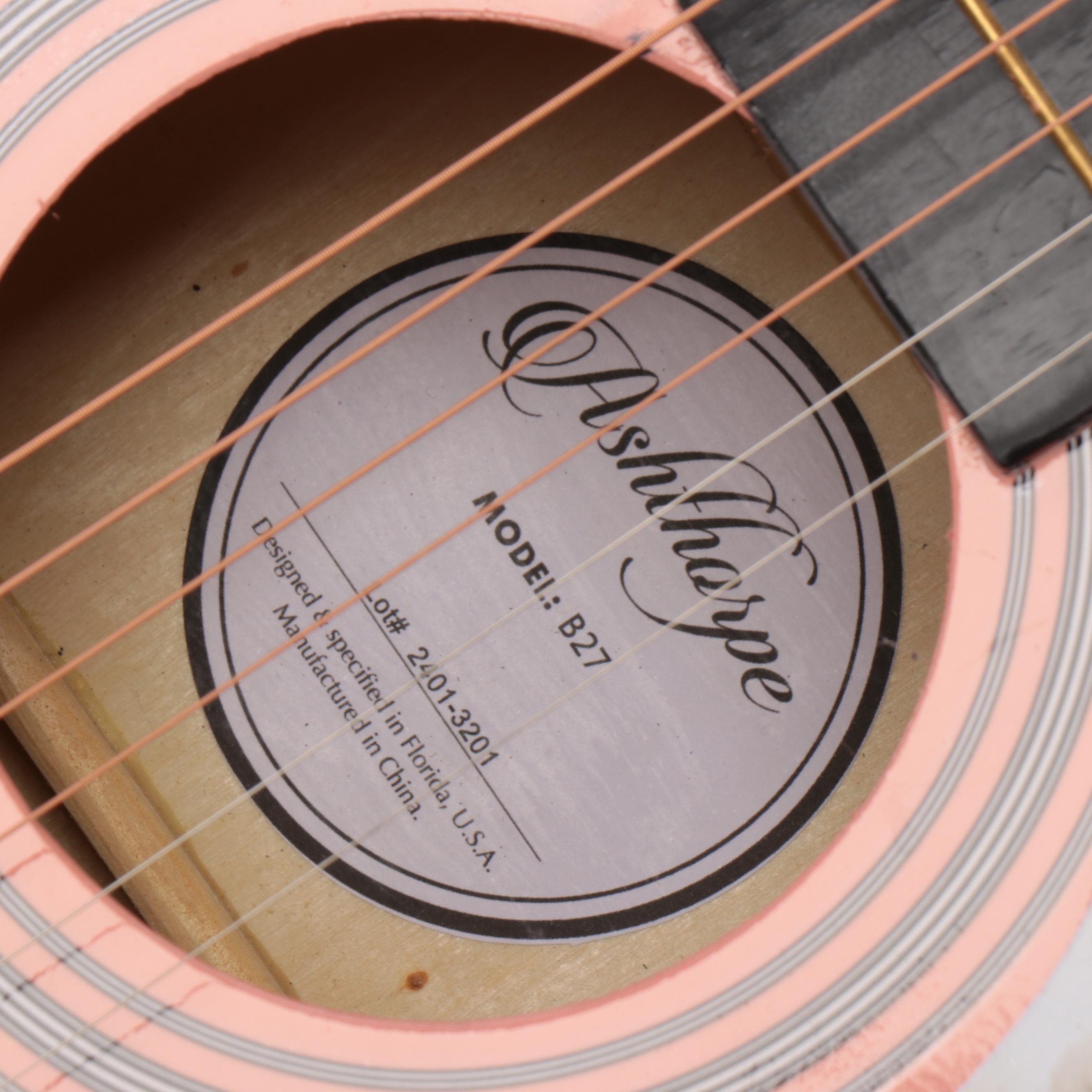 Taylor Swift Decal-Signed Ashthorpe Acoustic Guitar, with Nylon Case, JSA