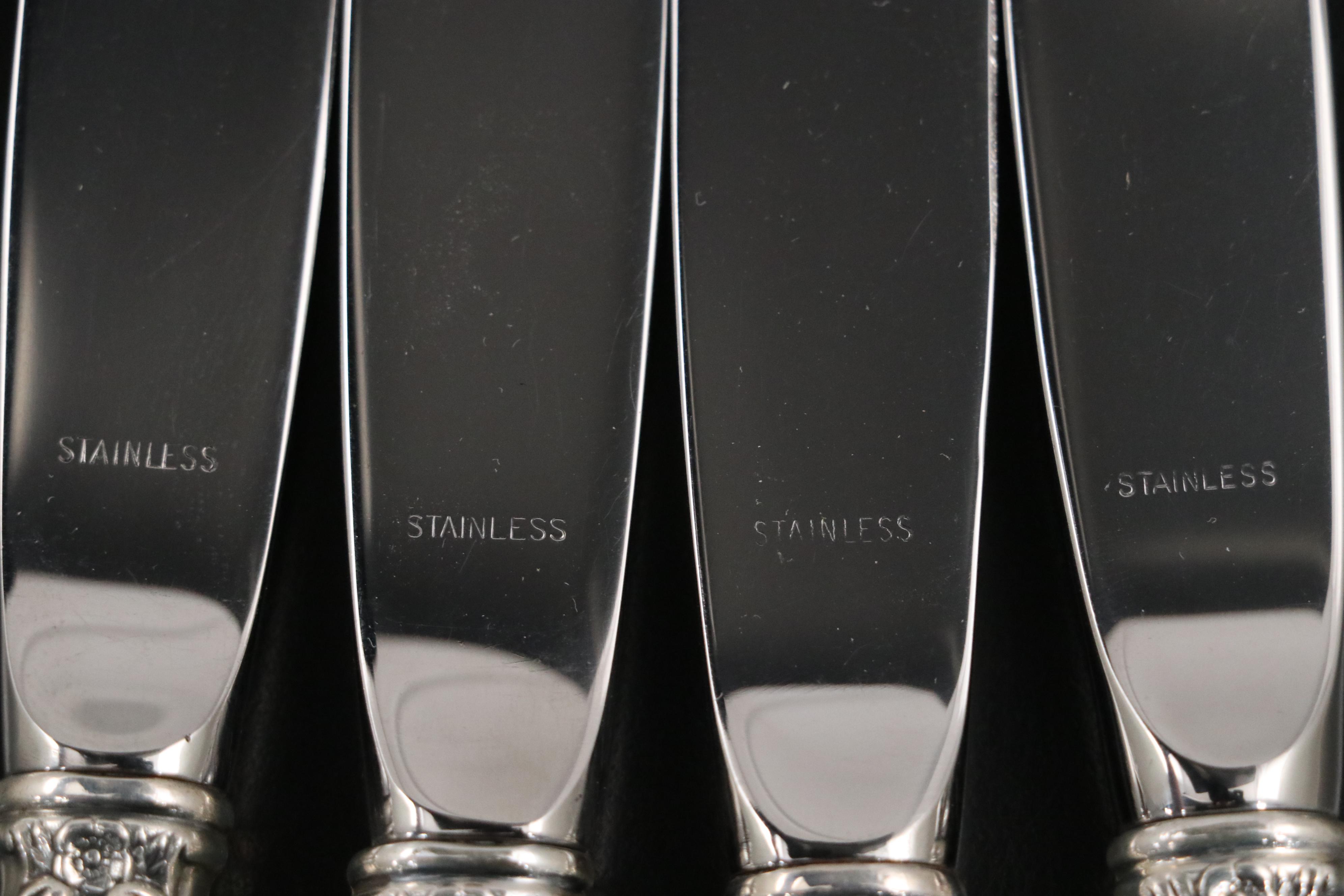 Gorham "Buttercup" Sterling Silver Flatware with Durgin Carving Set