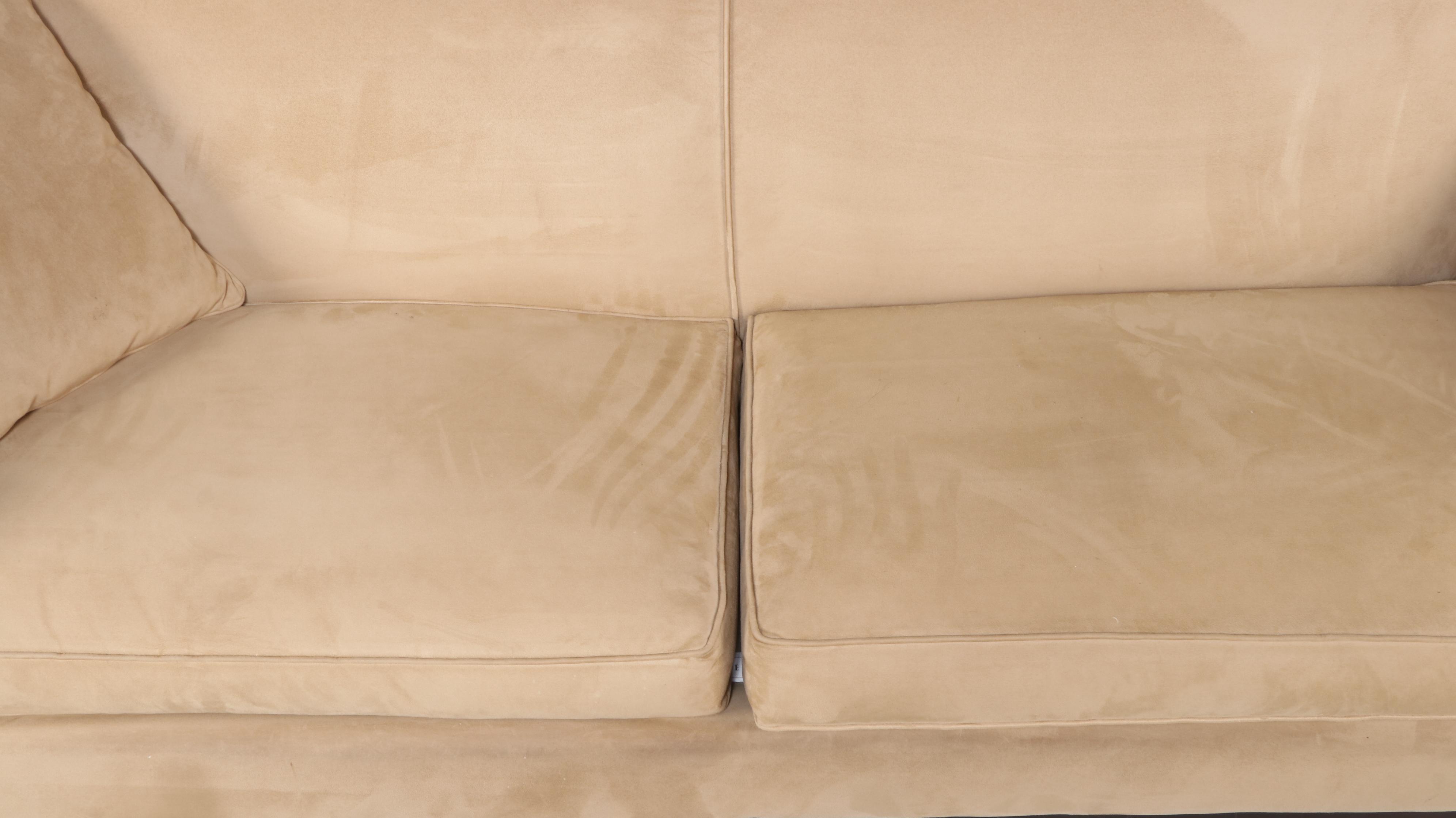 Bernhardt for Pottery Barn Upholstered Hardwood Half Roll-Arm Sofa