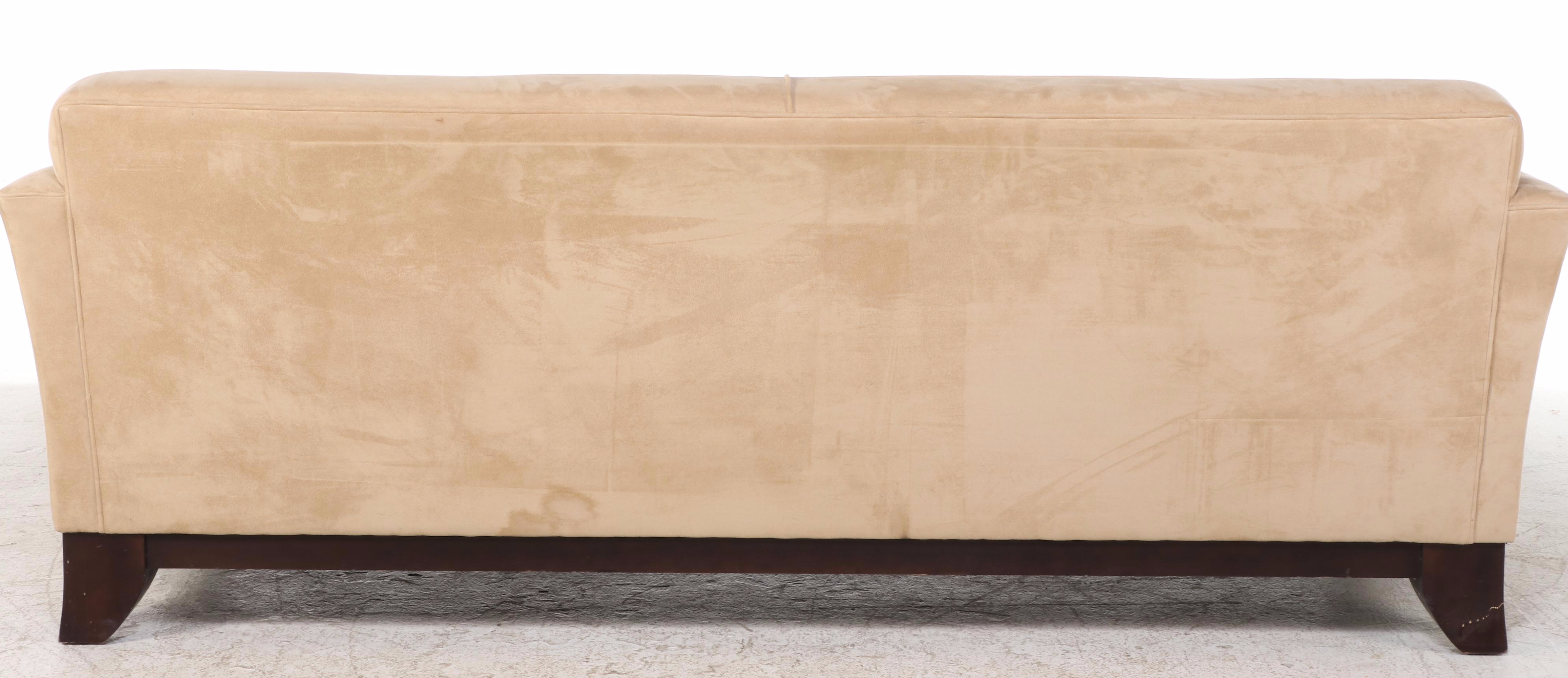 Bernhardt for Pottery Barn Upholstered Hardwood Half Roll-Arm Sofa