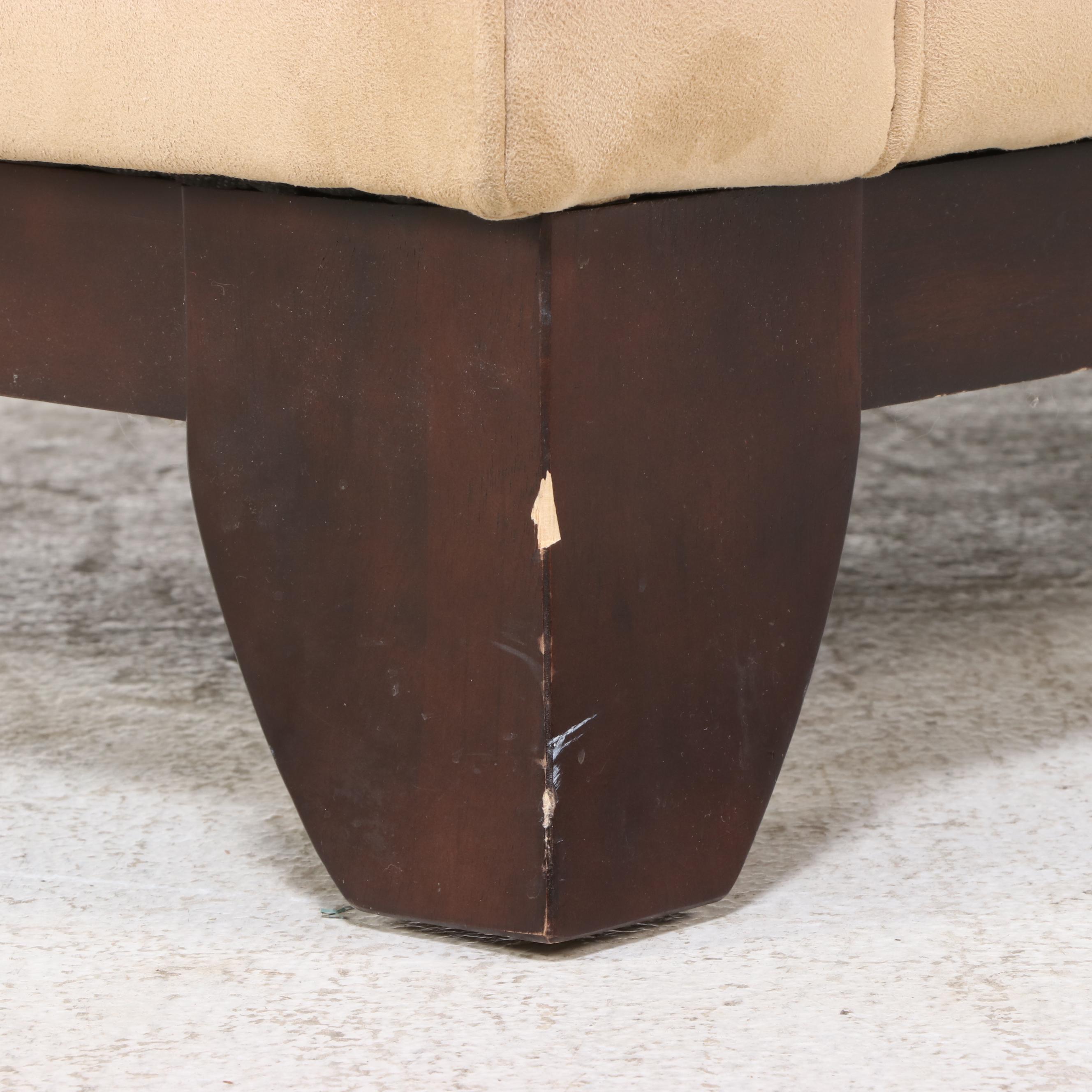 Bernhardt for Pottery Barn Upholstered Hardwood Half Roll-Arm Sofa