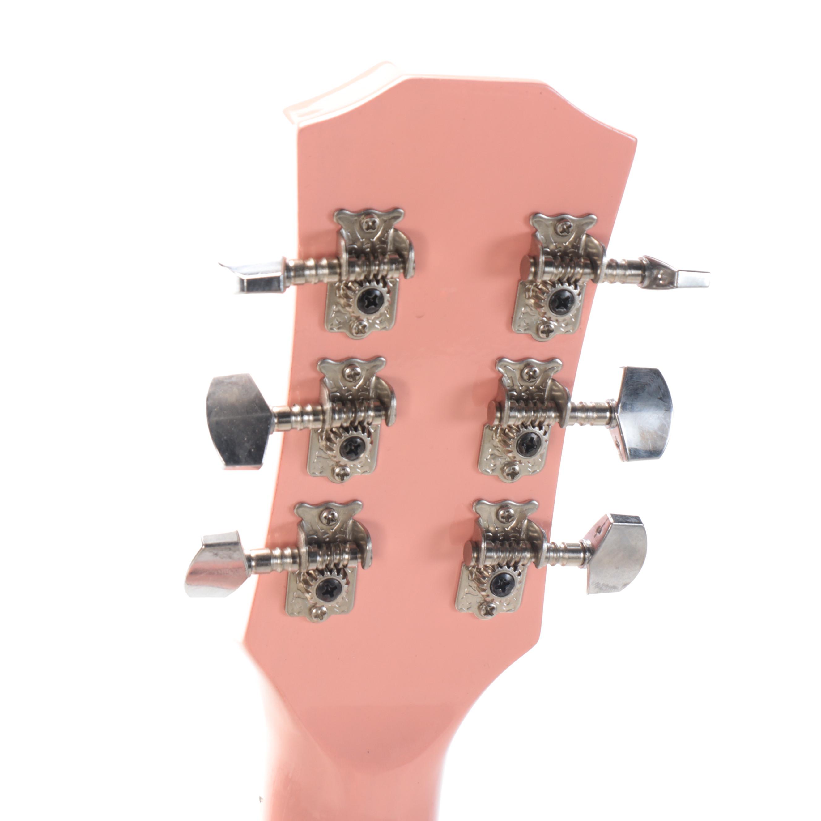 Taylor Swift Signed Pickguard Ashthorpe Pink Acoustic Guitar and Soft Case, JSA