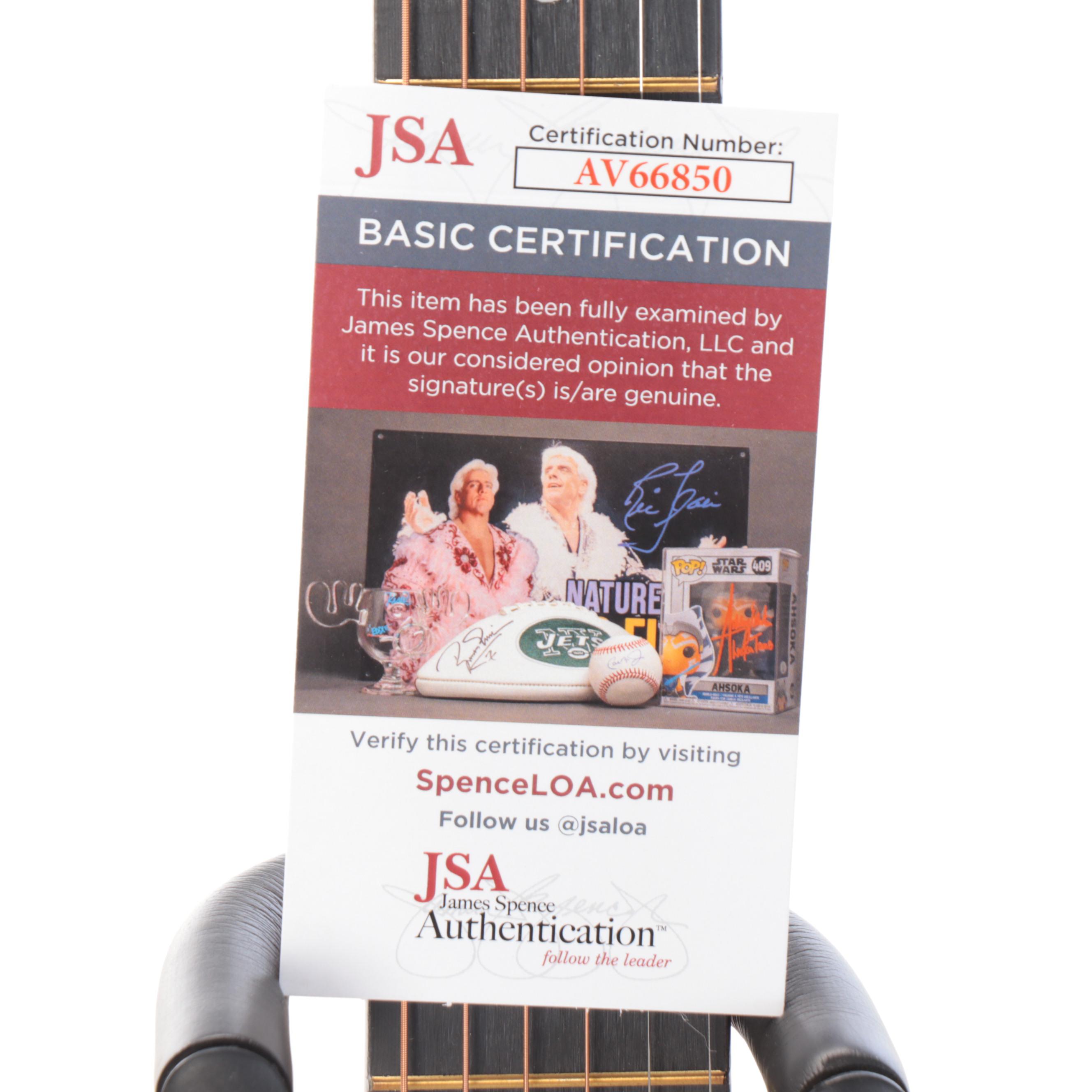 Taylor Swift Signed Pickguard Ashthorpe Pink Acoustic Guitar and Soft Case, JSA