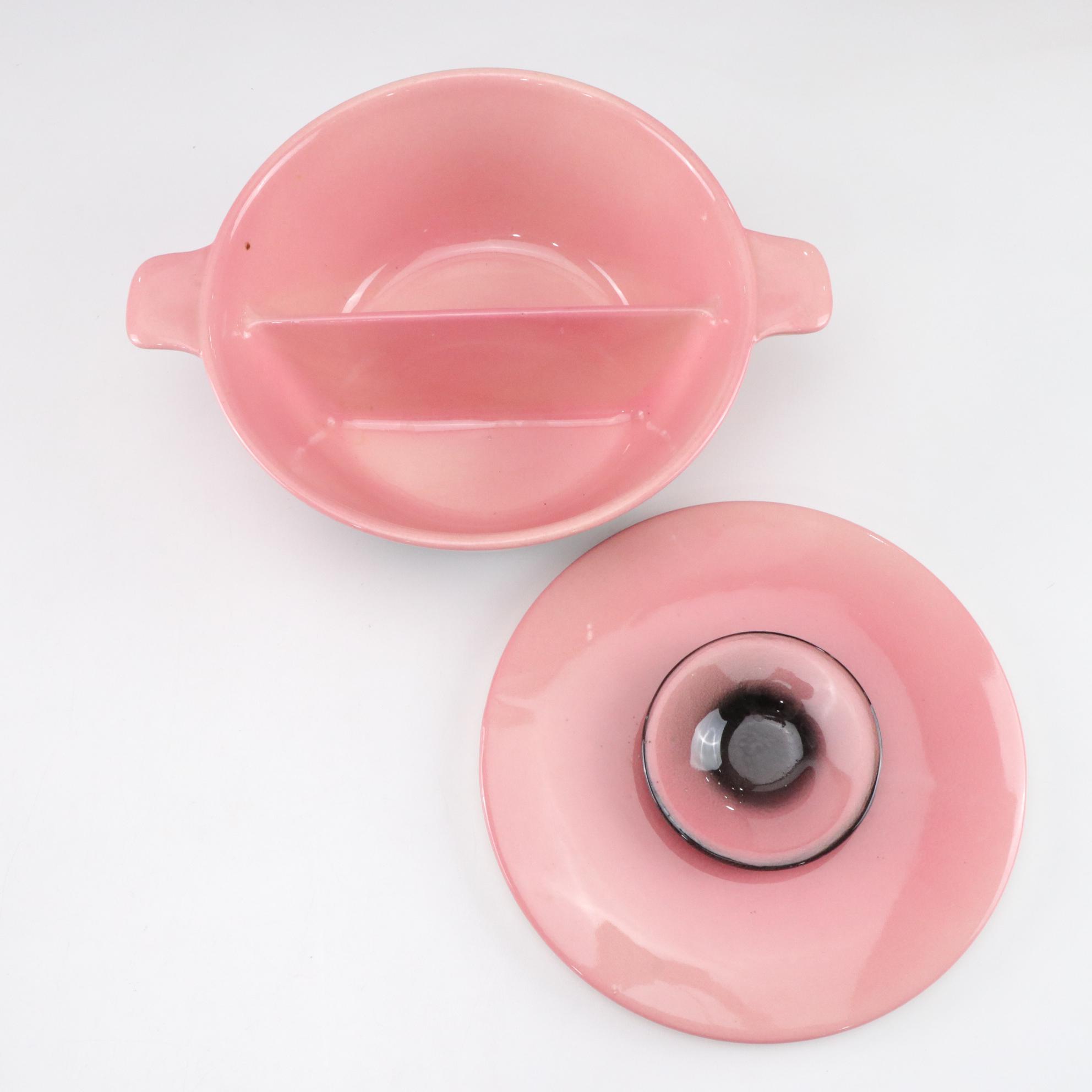 McCoy and Hull Covered Casserole Cookware with Maple Leaf Dish.