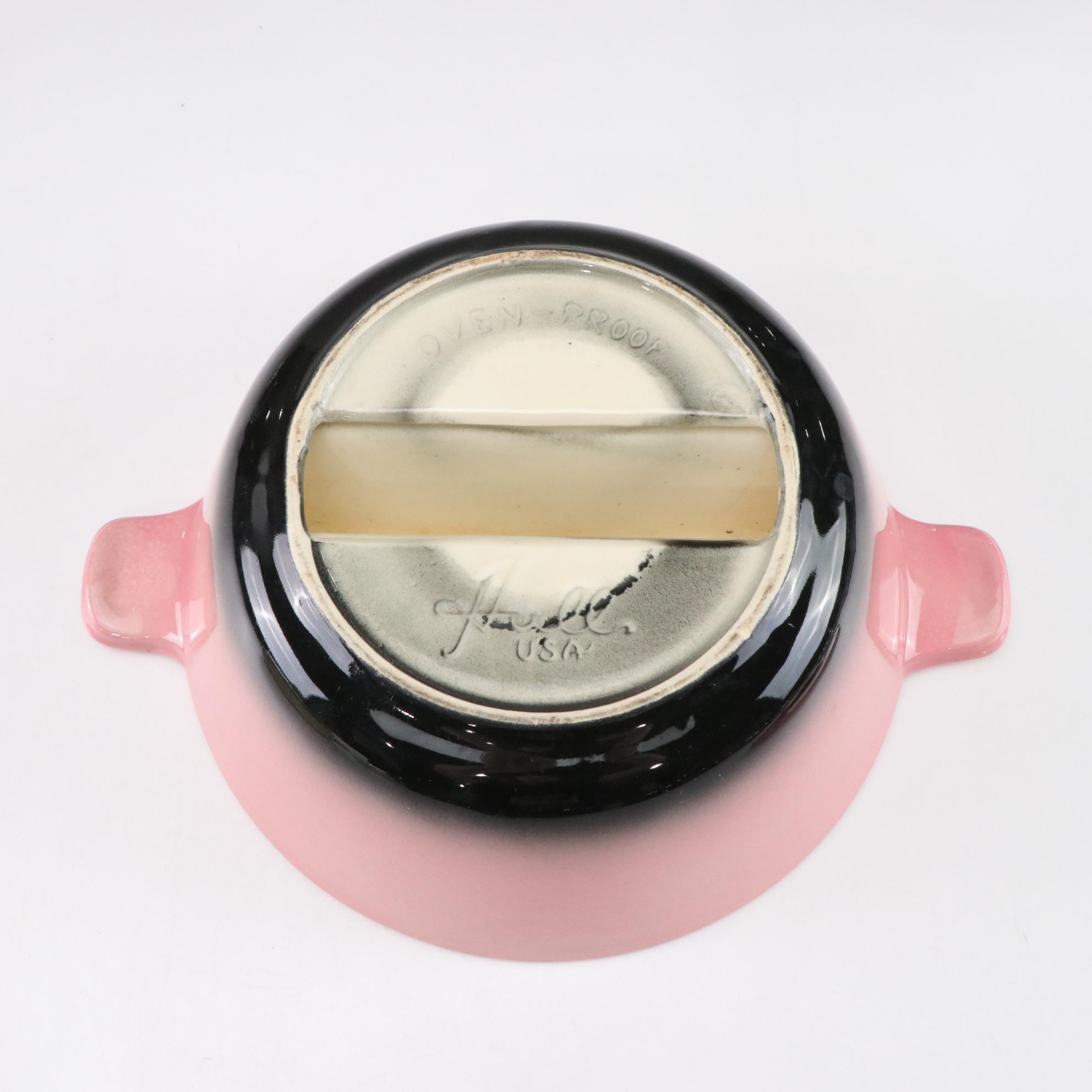 McCoy and Hull Covered Casserole Cookware with Maple Leaf Dish.