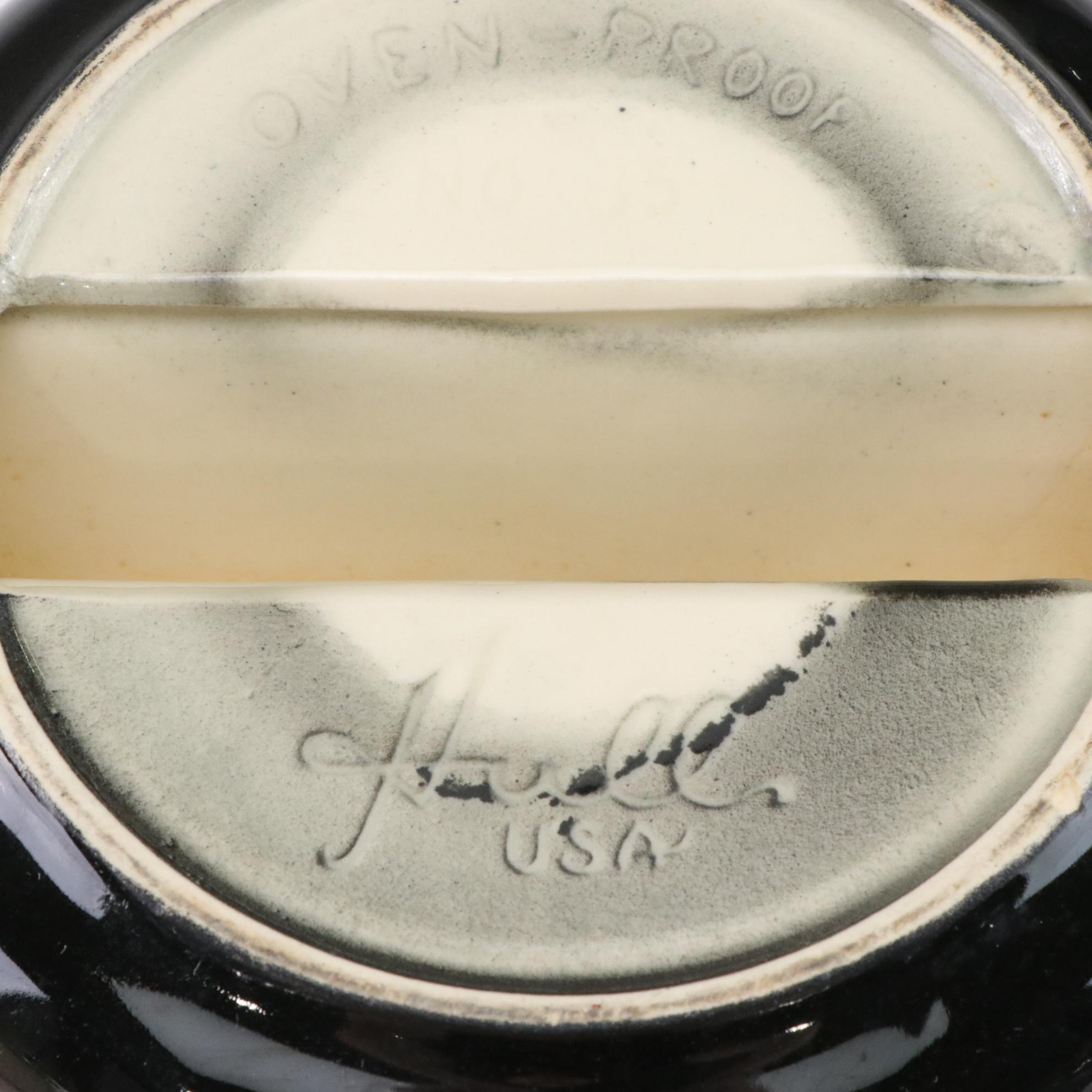 McCoy and Hull Covered Casserole Cookware with Maple Leaf Dish.