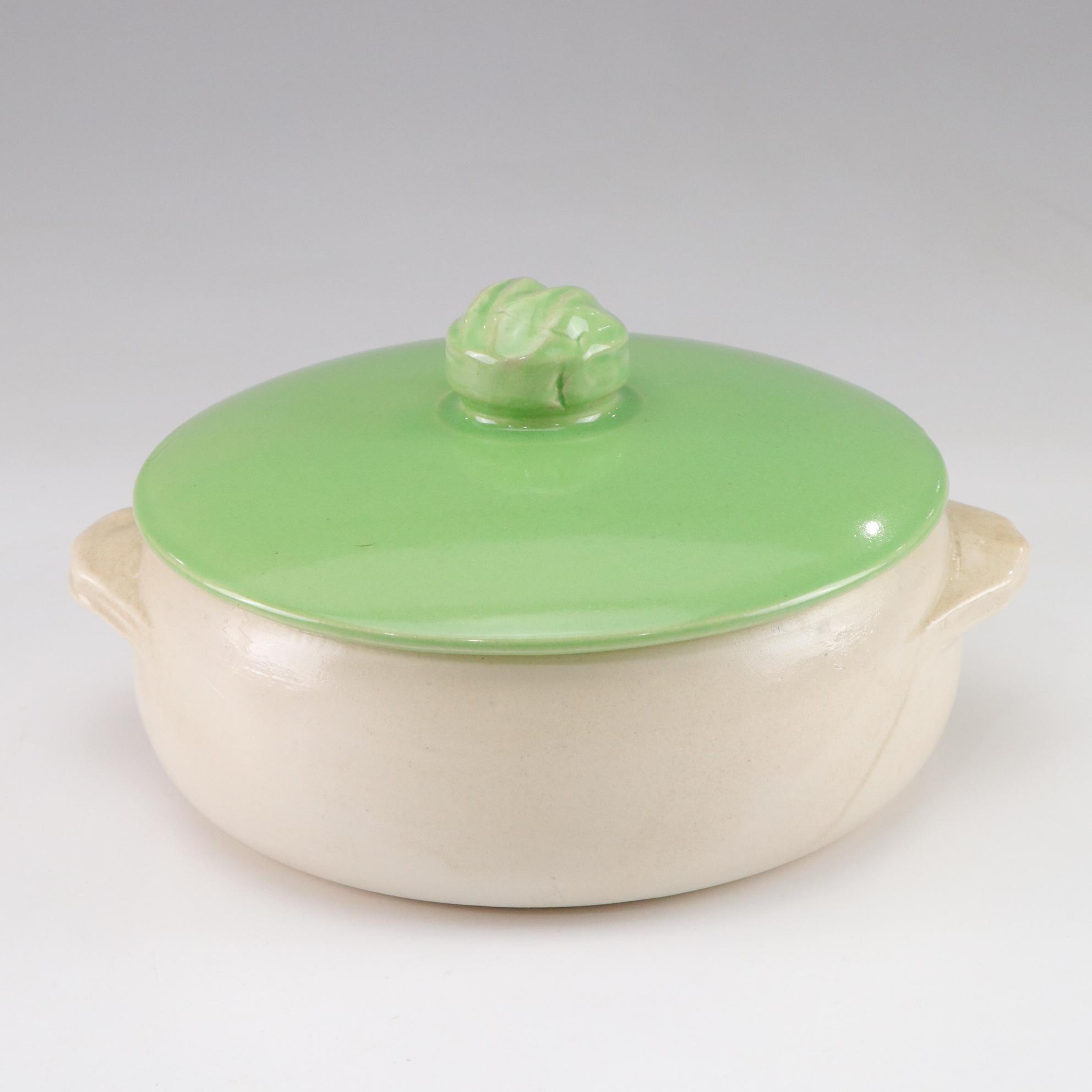 McCoy and Hull Covered Casserole Cookware with Maple Leaf Dish.