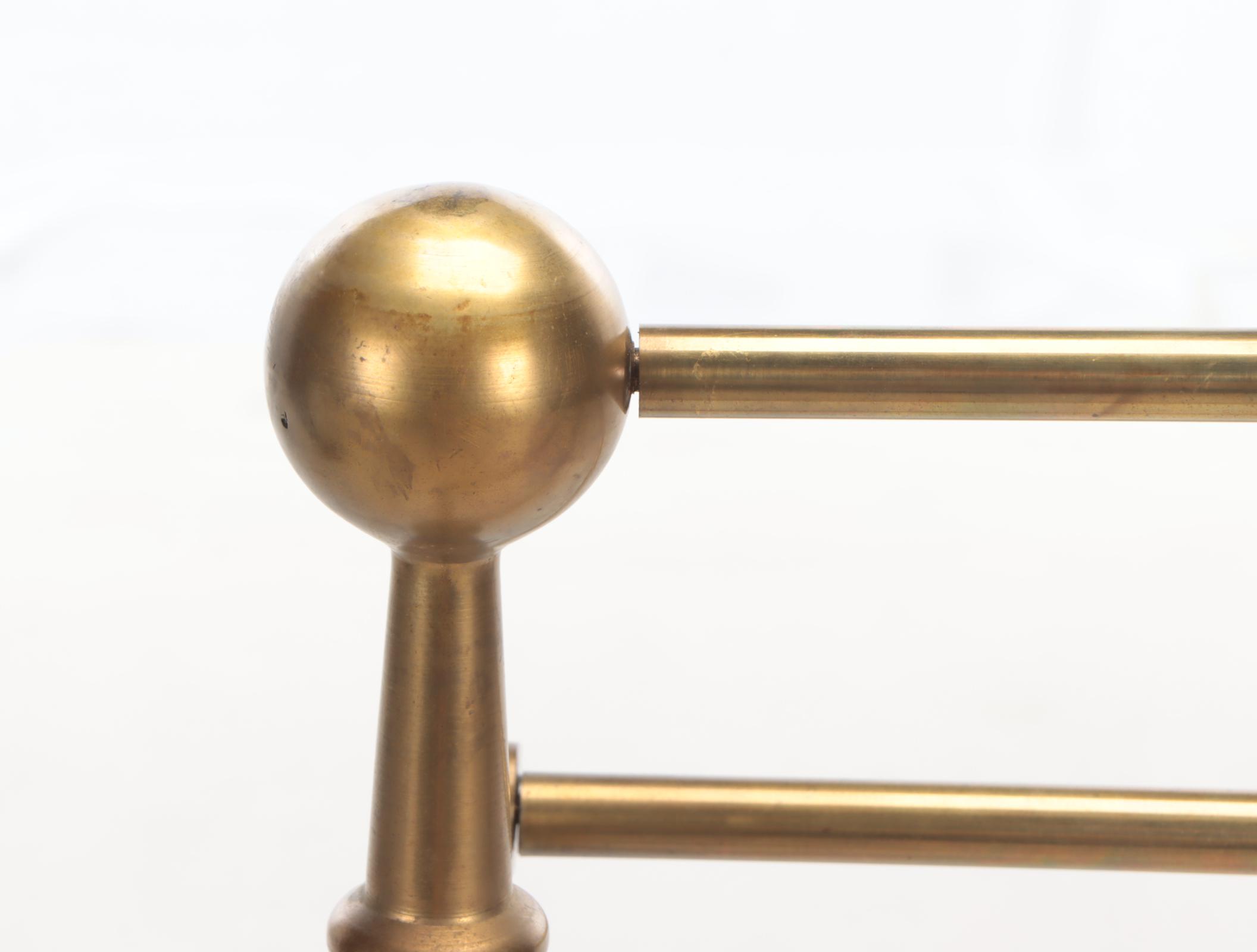 Victorian Style Cast Brass Cannonball Quilt/Blanket Rack