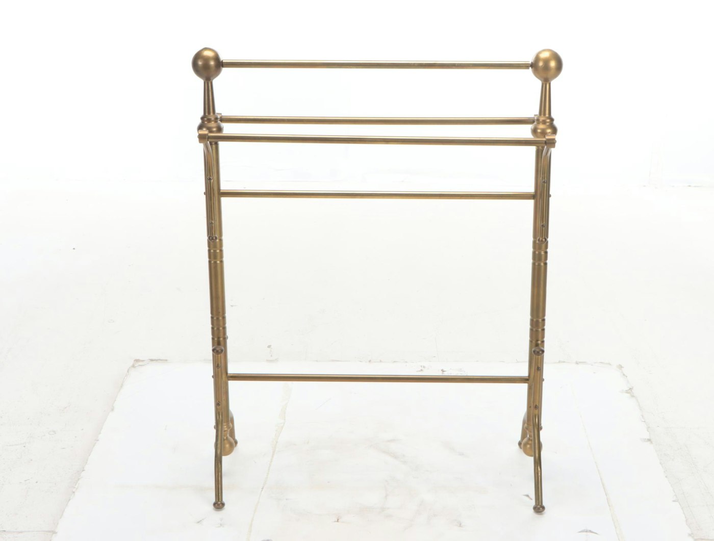 Victorian Style Cast Brass Cannonball Quilt/Blanket Rack | Everything ...