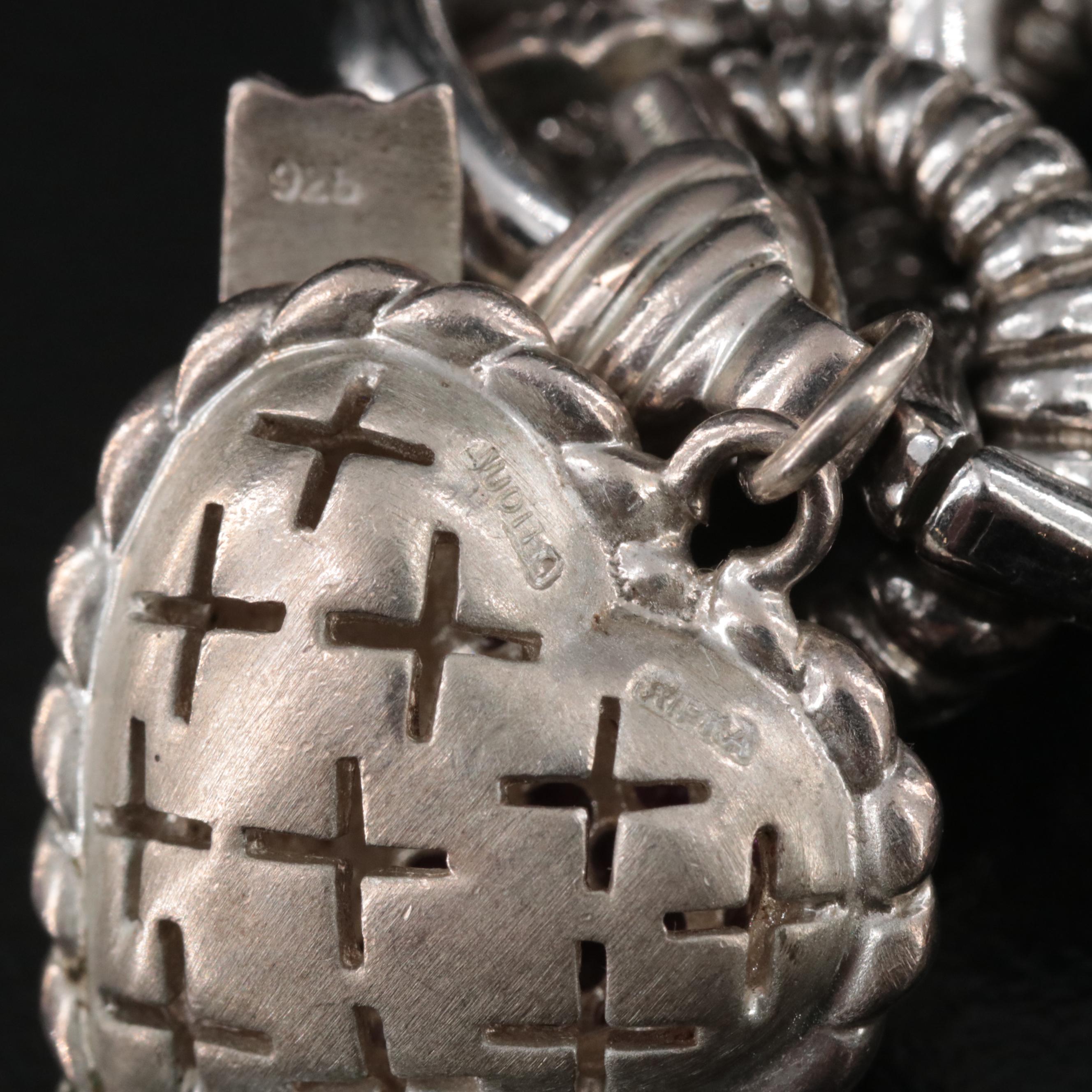 Judith Ripka Sterling Ruby and CZ Heart Pendant Necklace