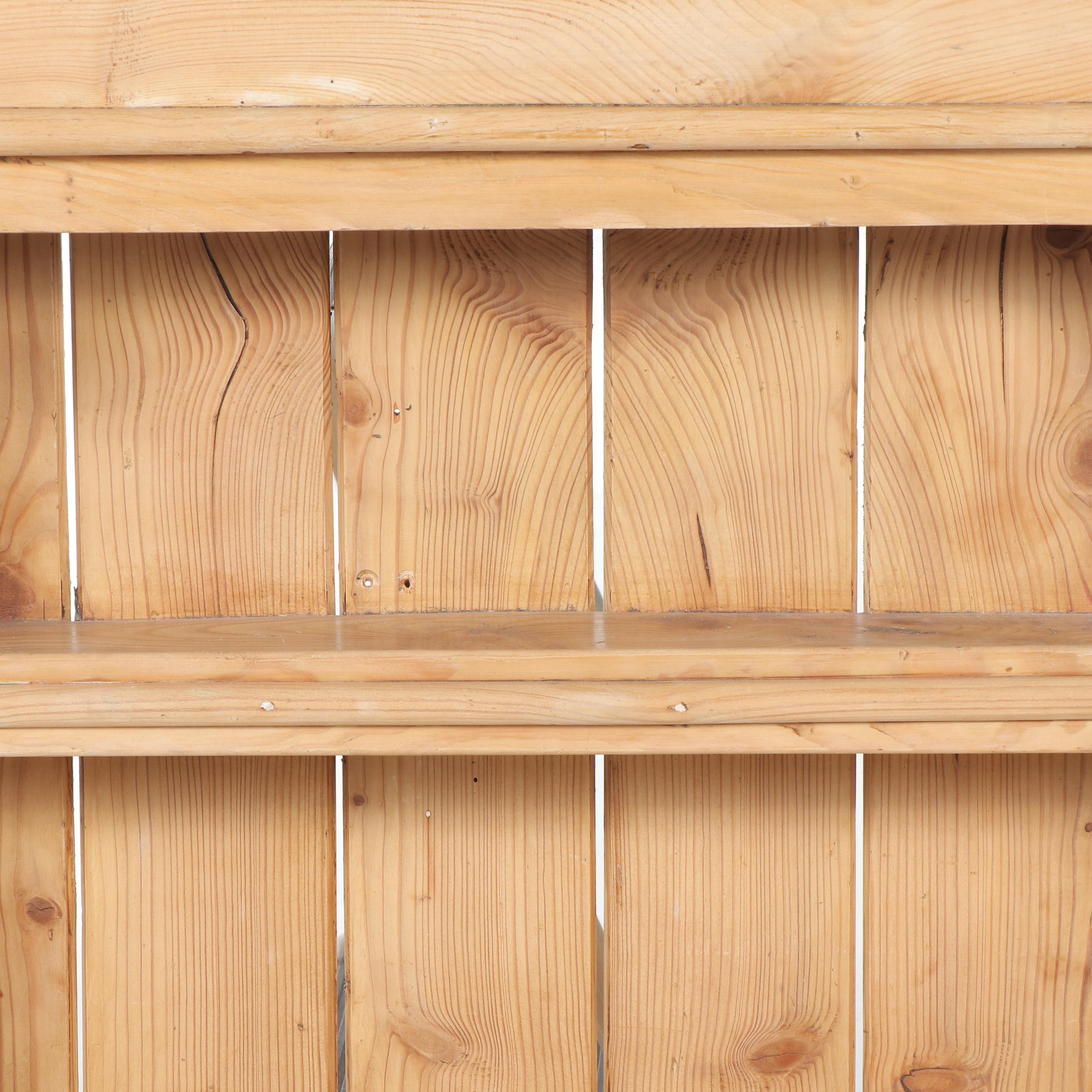 Late Victorian Pine Three-Tier Plate Rack, Late 19th/Early 20th Century