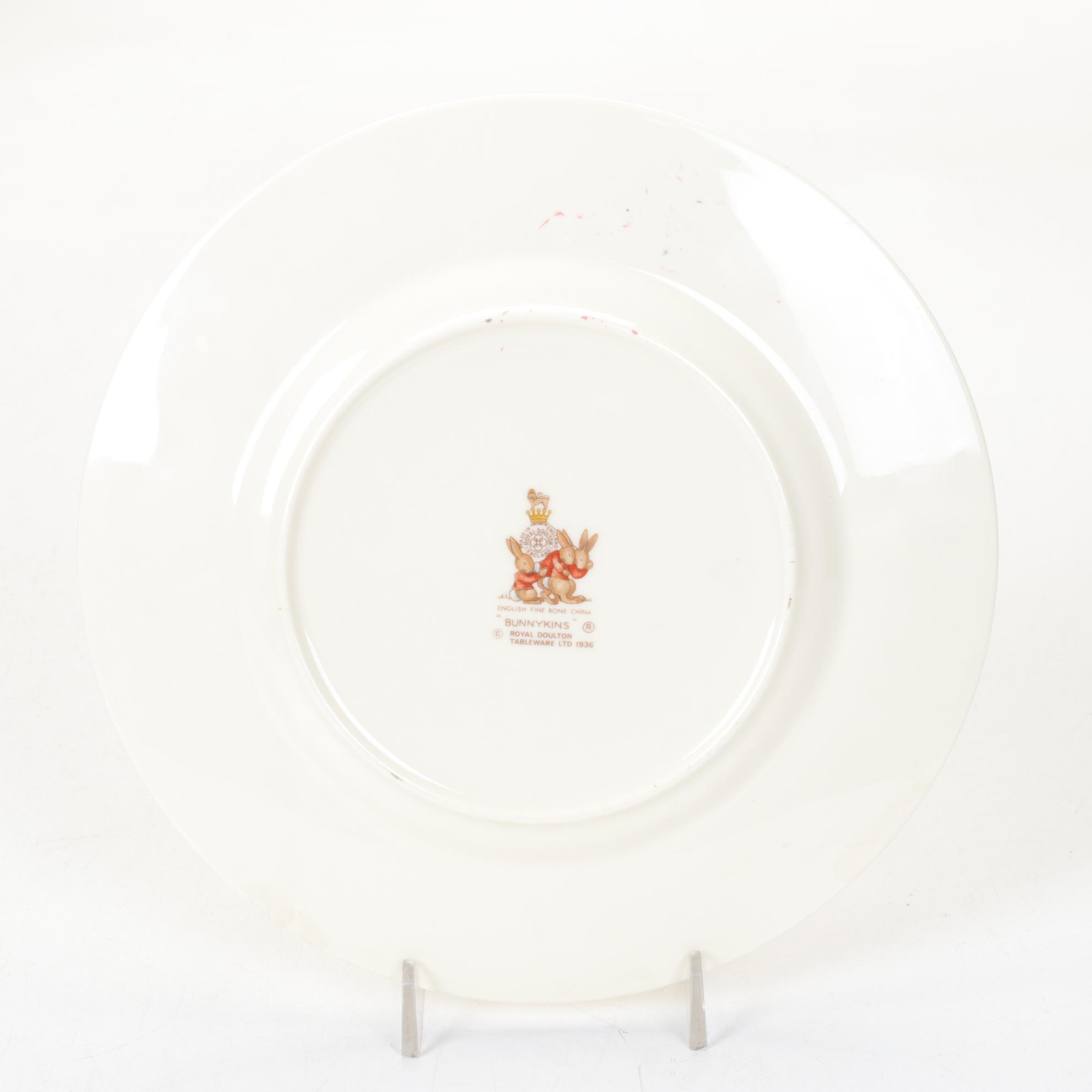 Royal Doulton "Bunnykins" Porcelain Lamp, Dishware and Plush