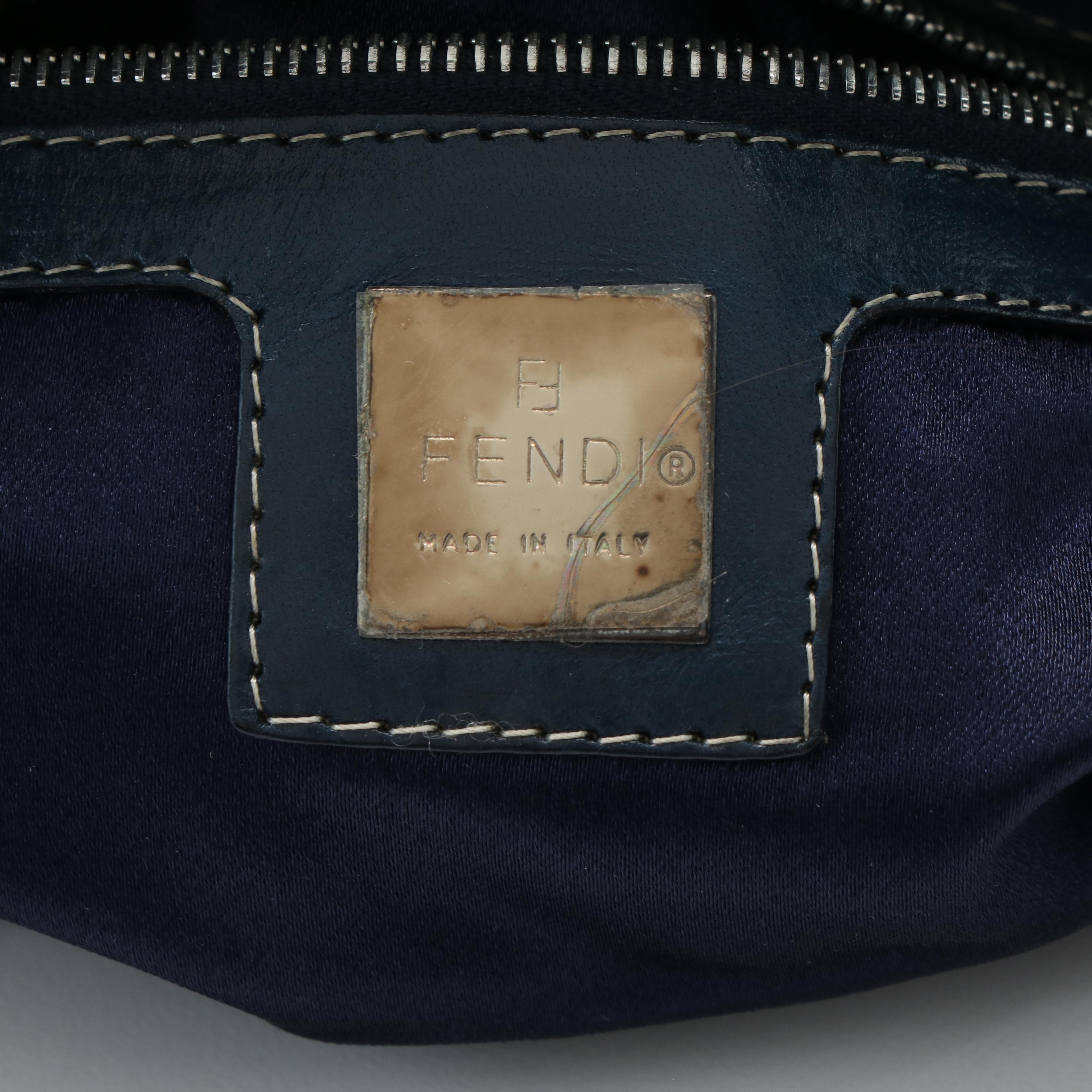 Fendi Zucca Blue Canvas Tote Bag