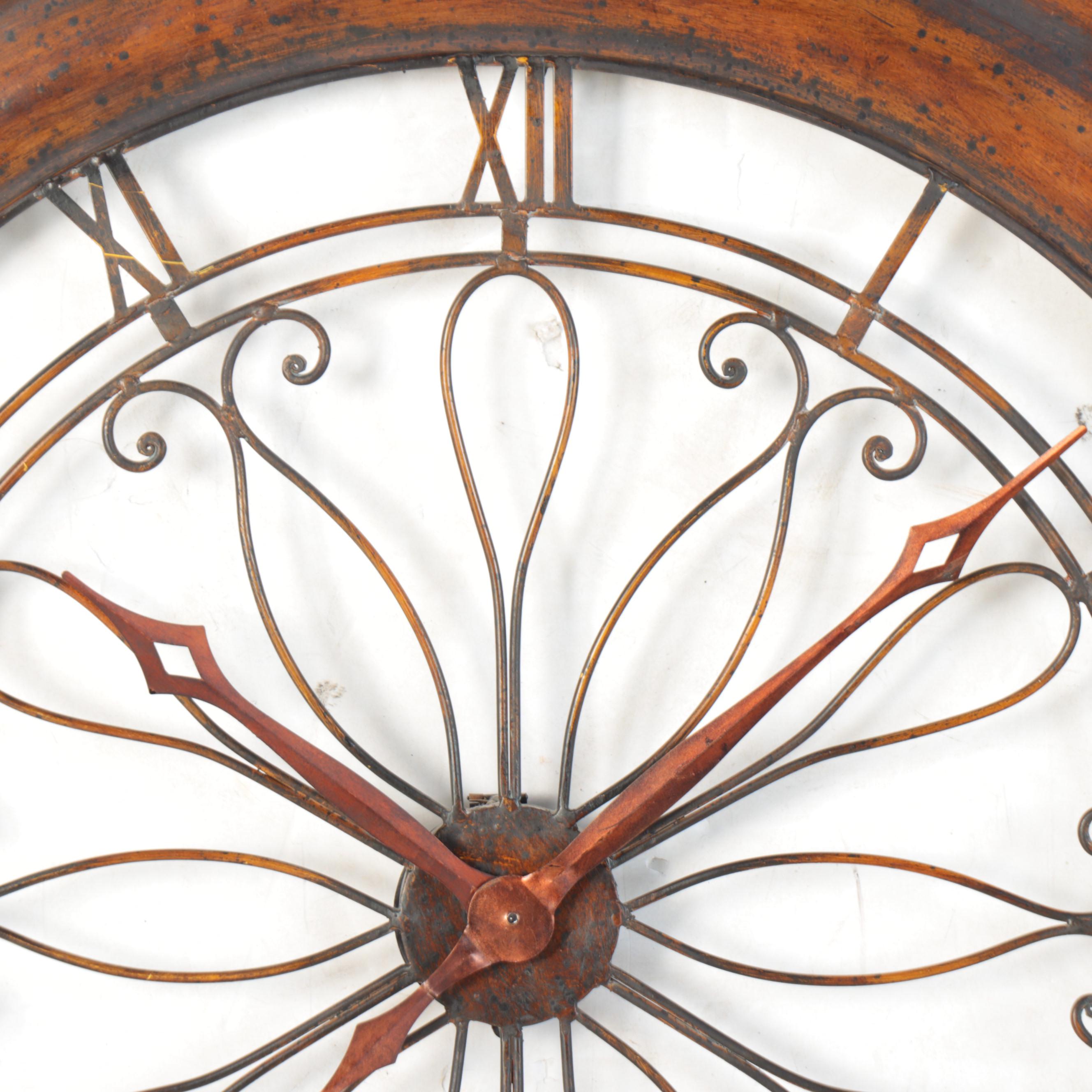 Bombay Company Waggoner Copper Finish Metal Wall Clock