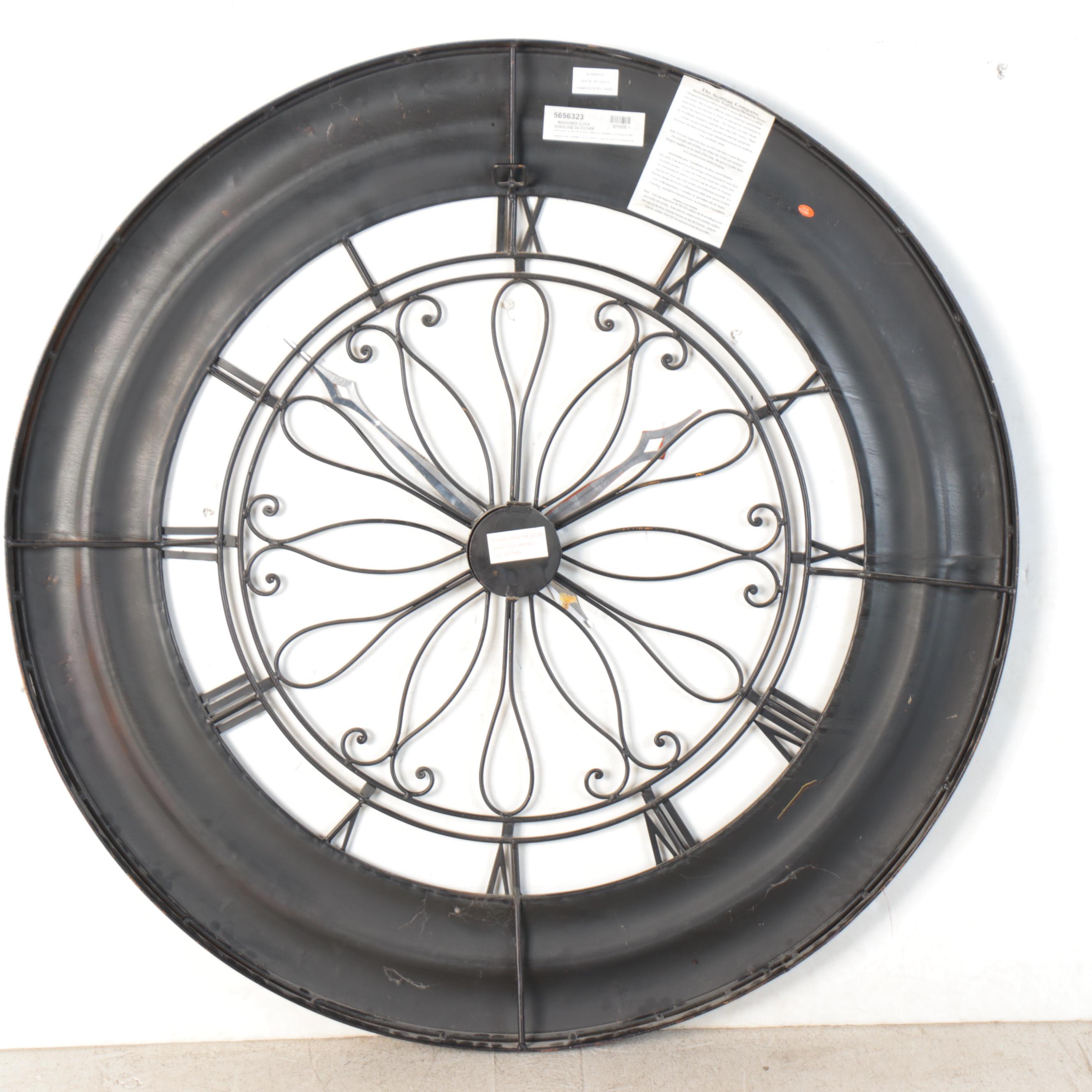 Bombay Company Waggoner Copper Finish Metal Wall Clock