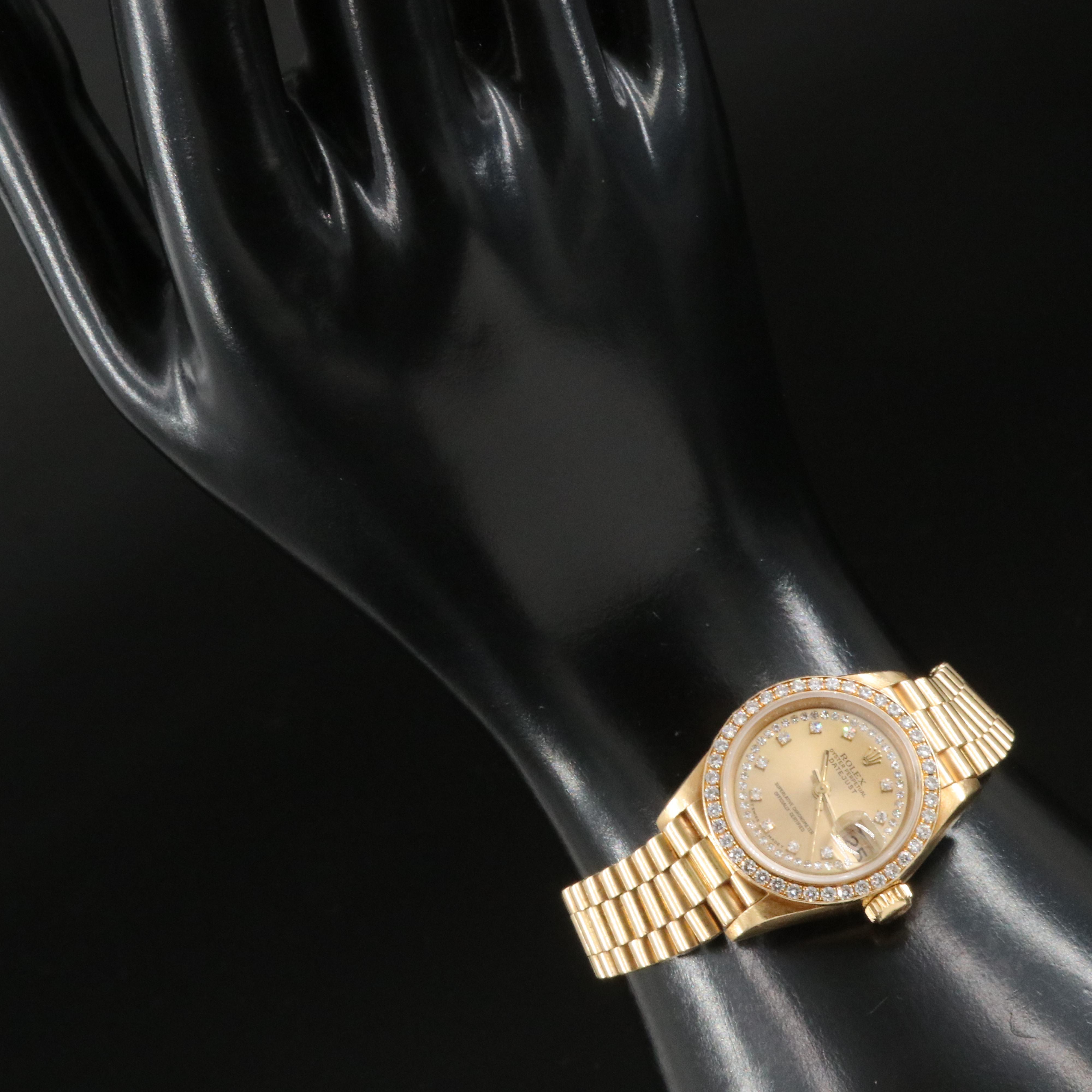 1986 Rolex Custom Diamond Dial and Bezel Datejust Watch