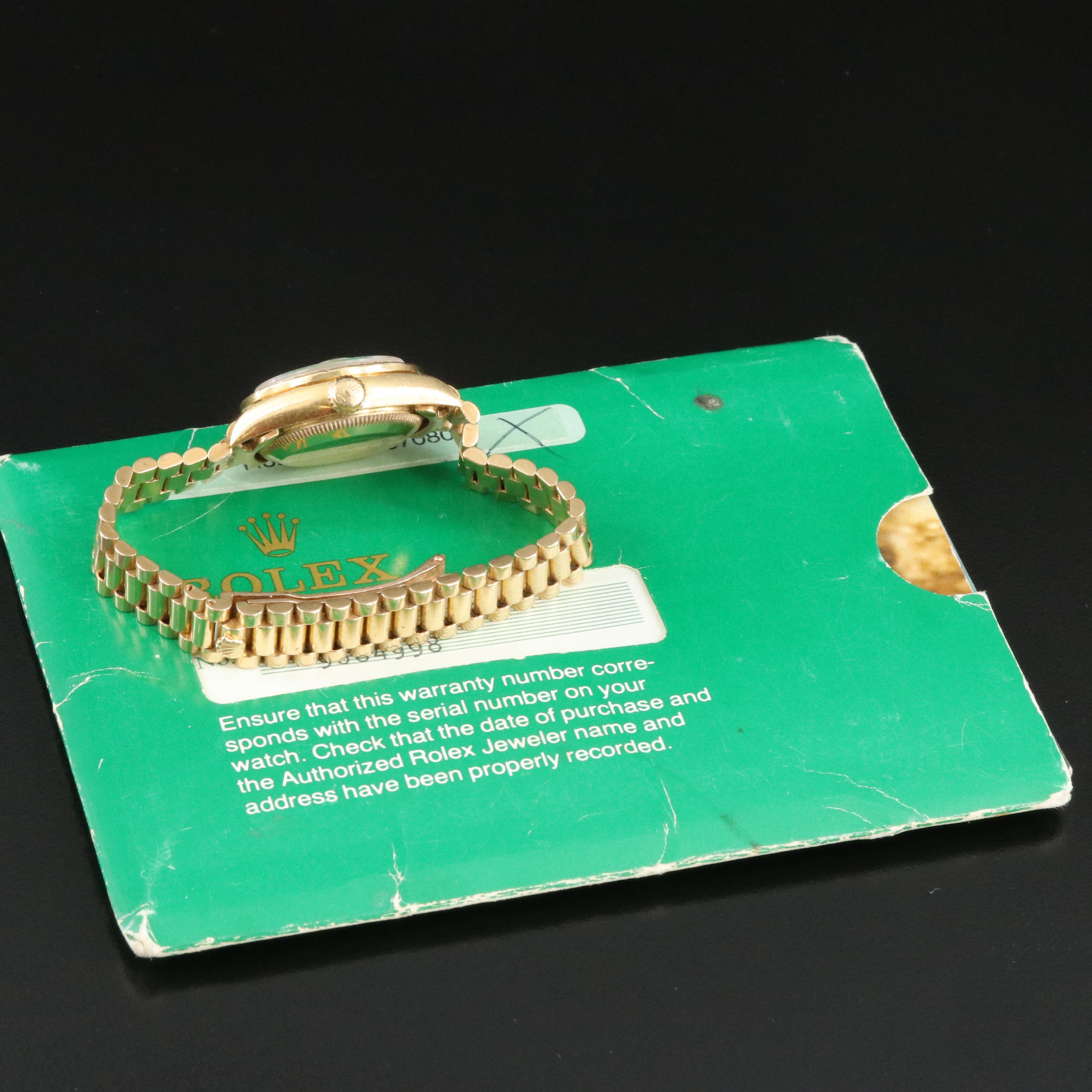 1986 Rolex Custom Diamond Dial and Bezel Datejust Watch