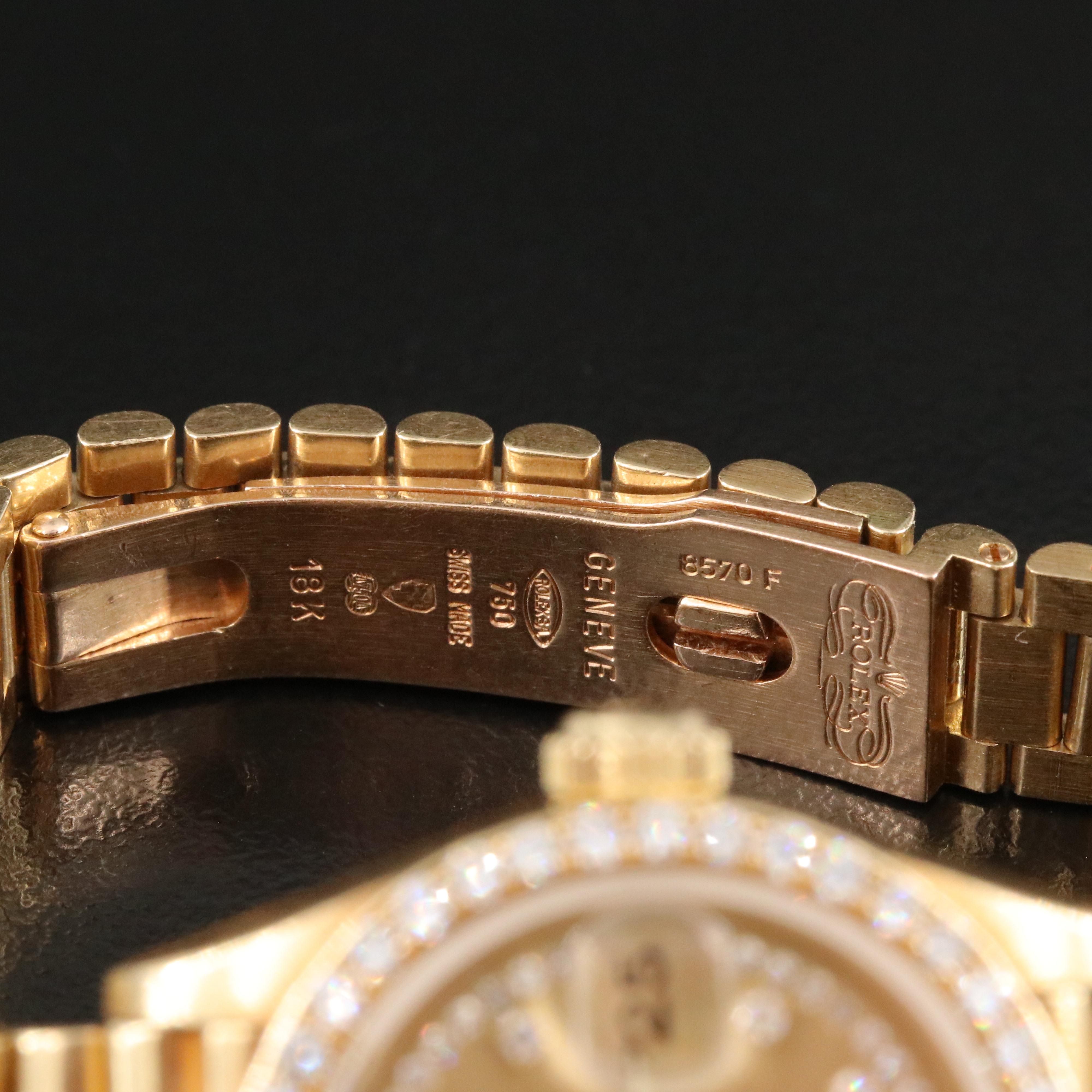 1986 Rolex Custom Diamond Dial and Bezel Datejust Watch