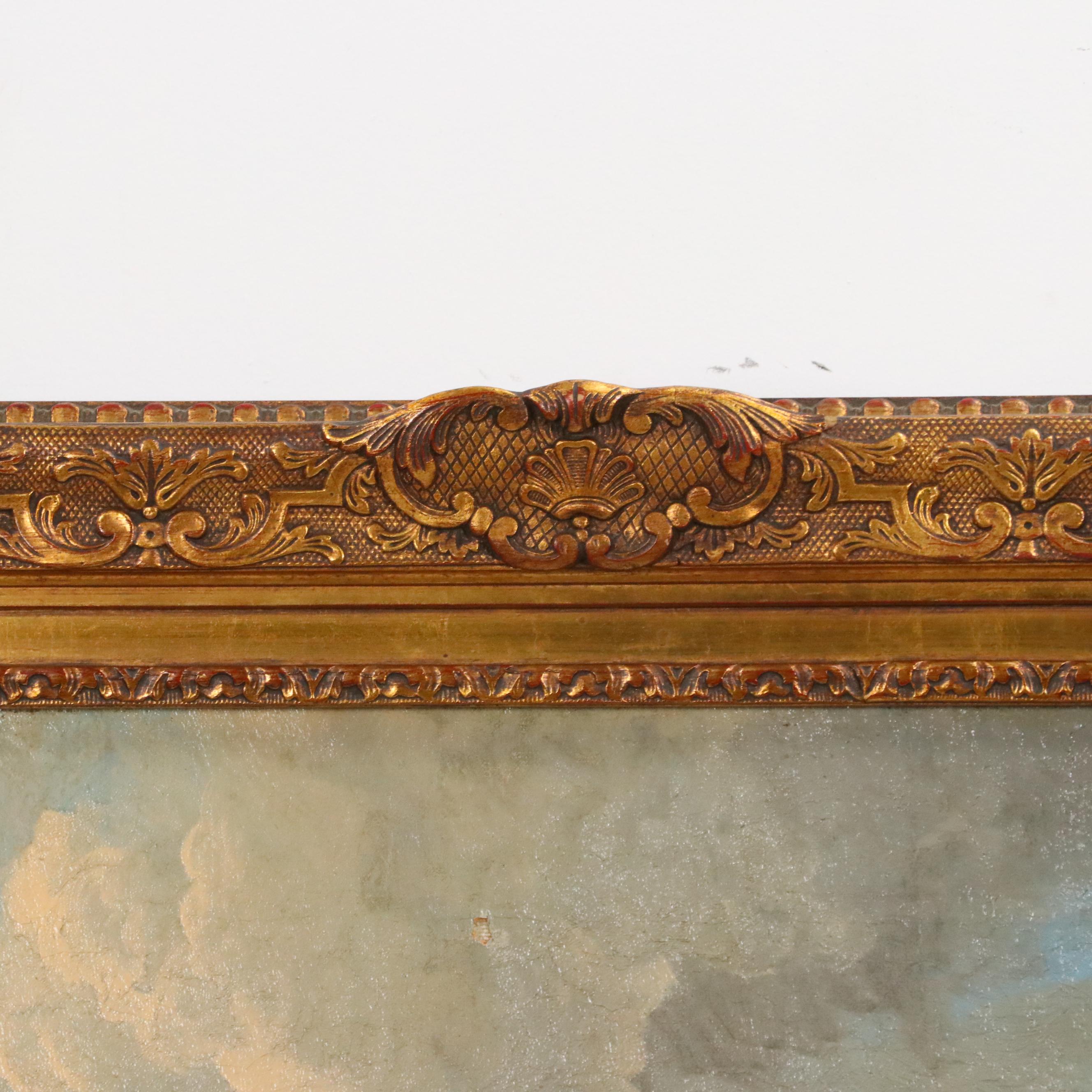 Jan Hermann Barend Koekkoek City Scene Oil Painting "Entering Holland"