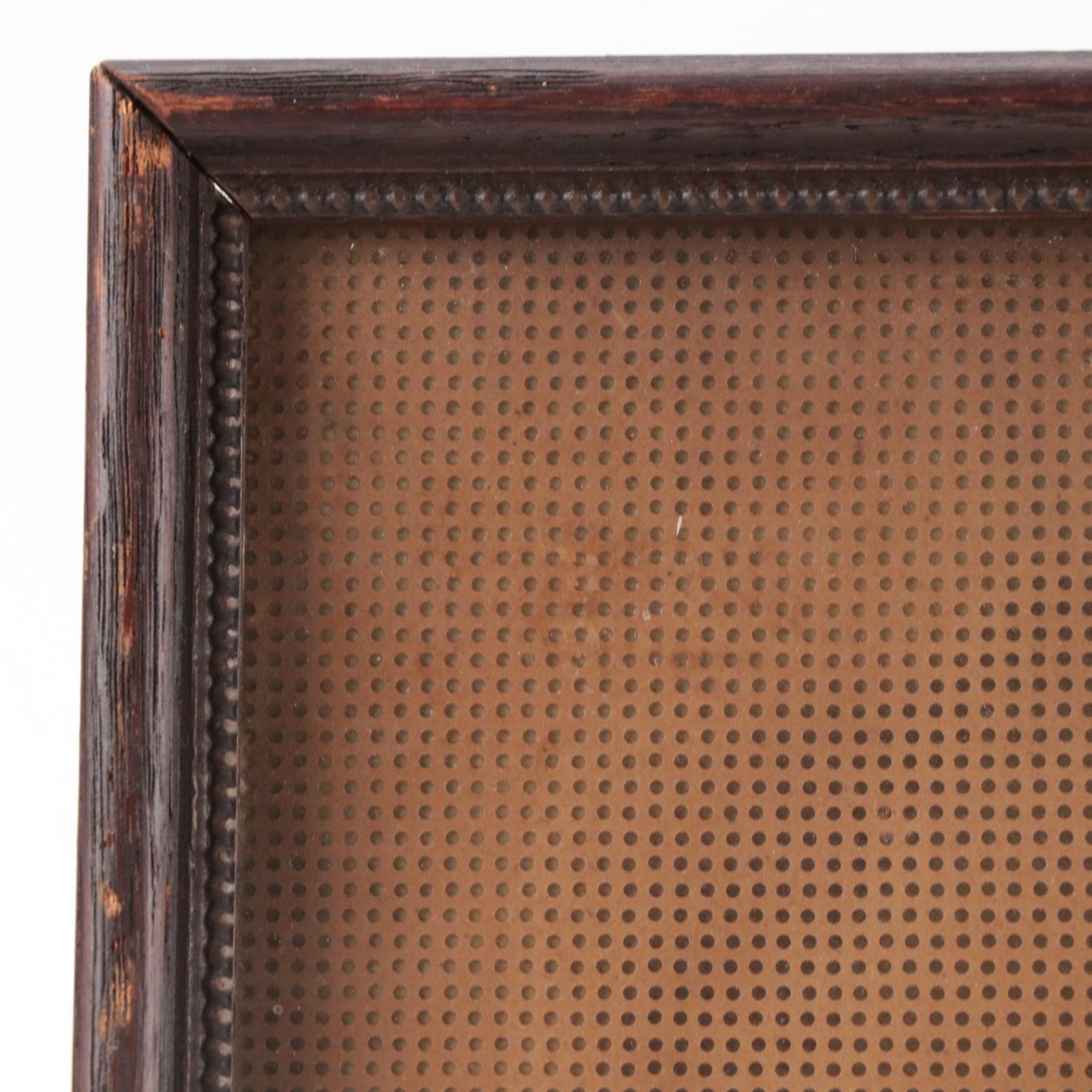 Victorian Perforated Paper Embroidery With Cross-Stitch Sampler, 1890