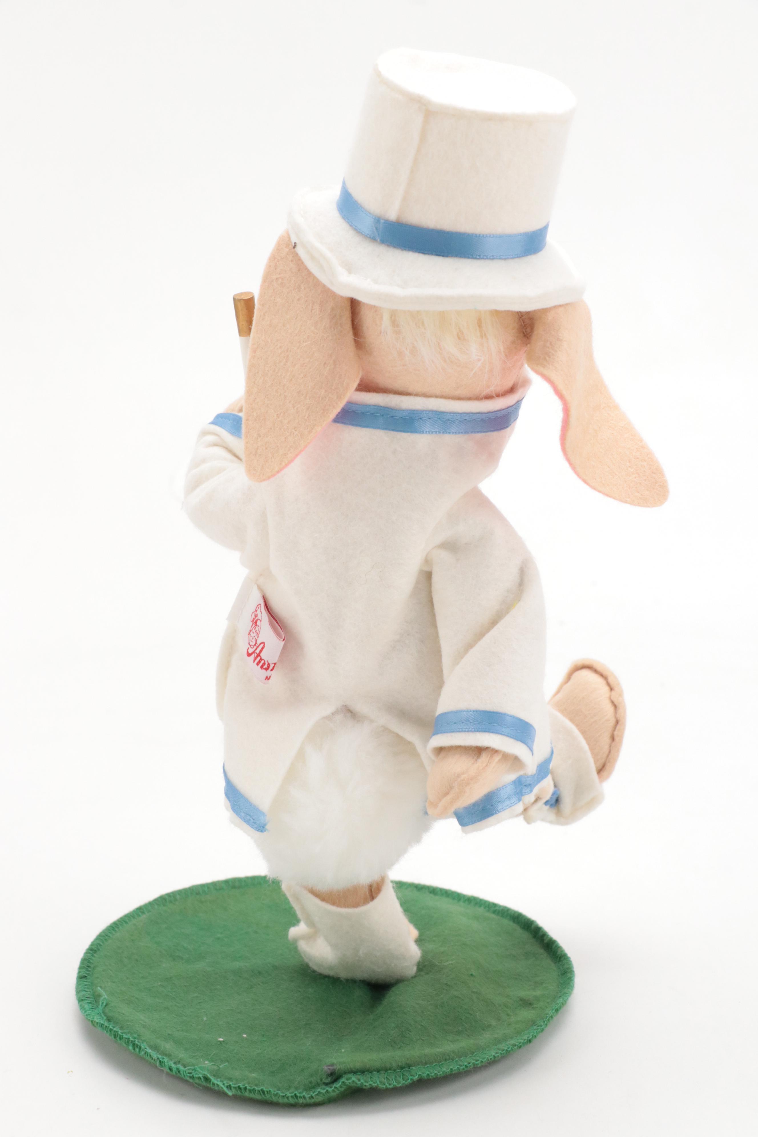 Annalee Mobilitee Dolls Plush Easter Rabbits with Other Figurine