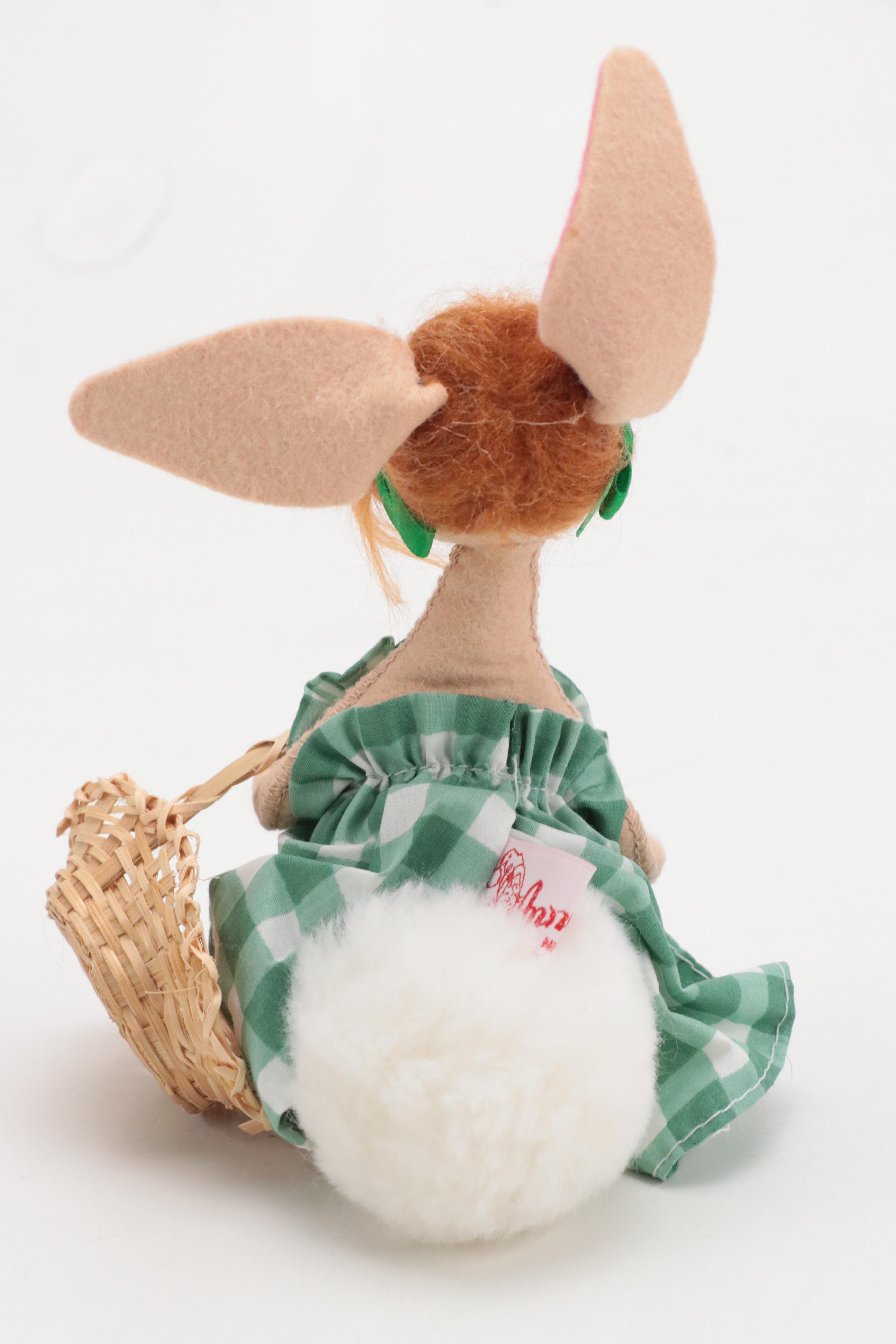 Annalee Mobilitee Dolls Plush Easter Rabbits with Other Figurine