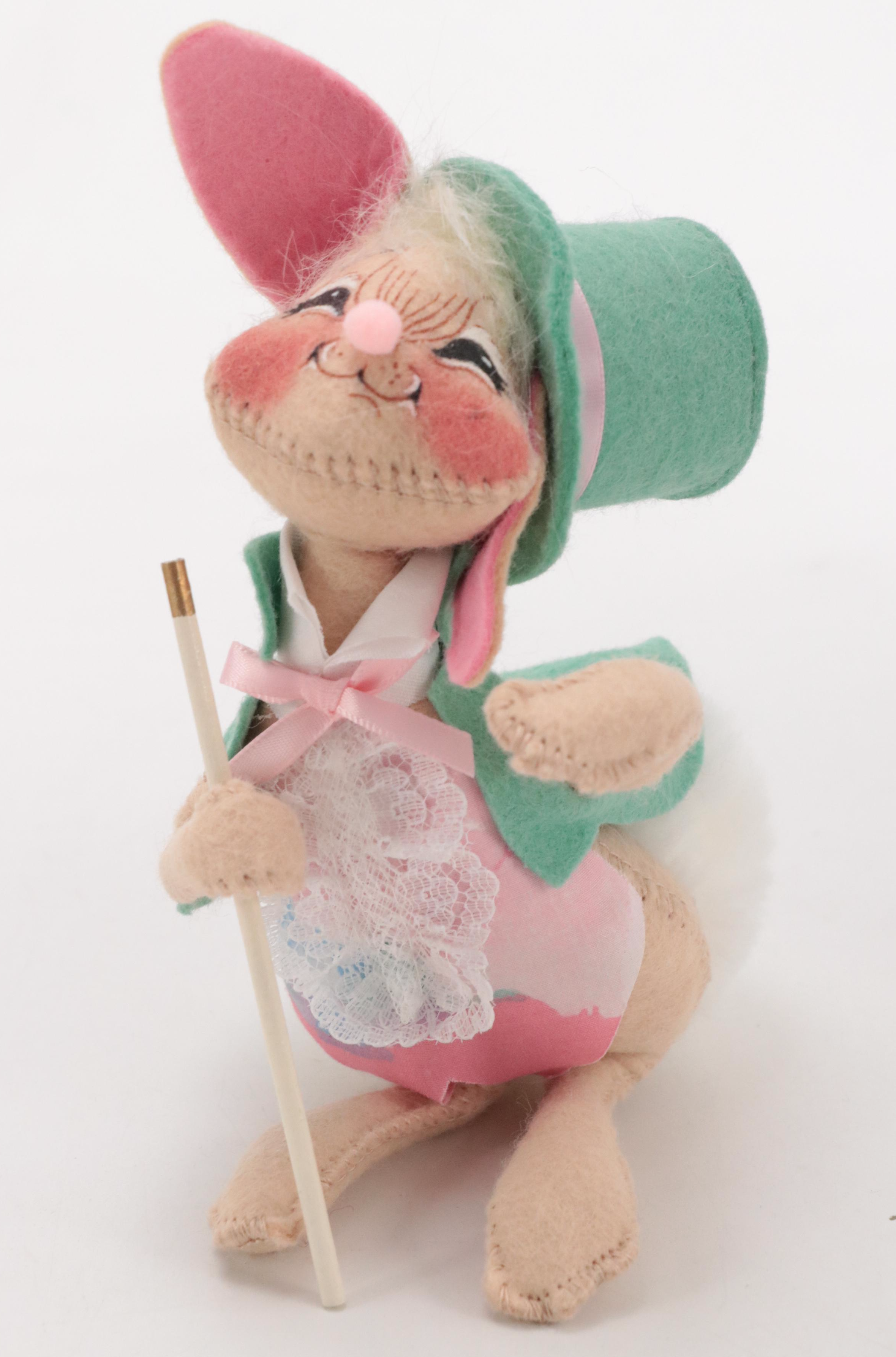 Annalee Mobilitee Dolls Plush Easter Rabbits with Other Figurine