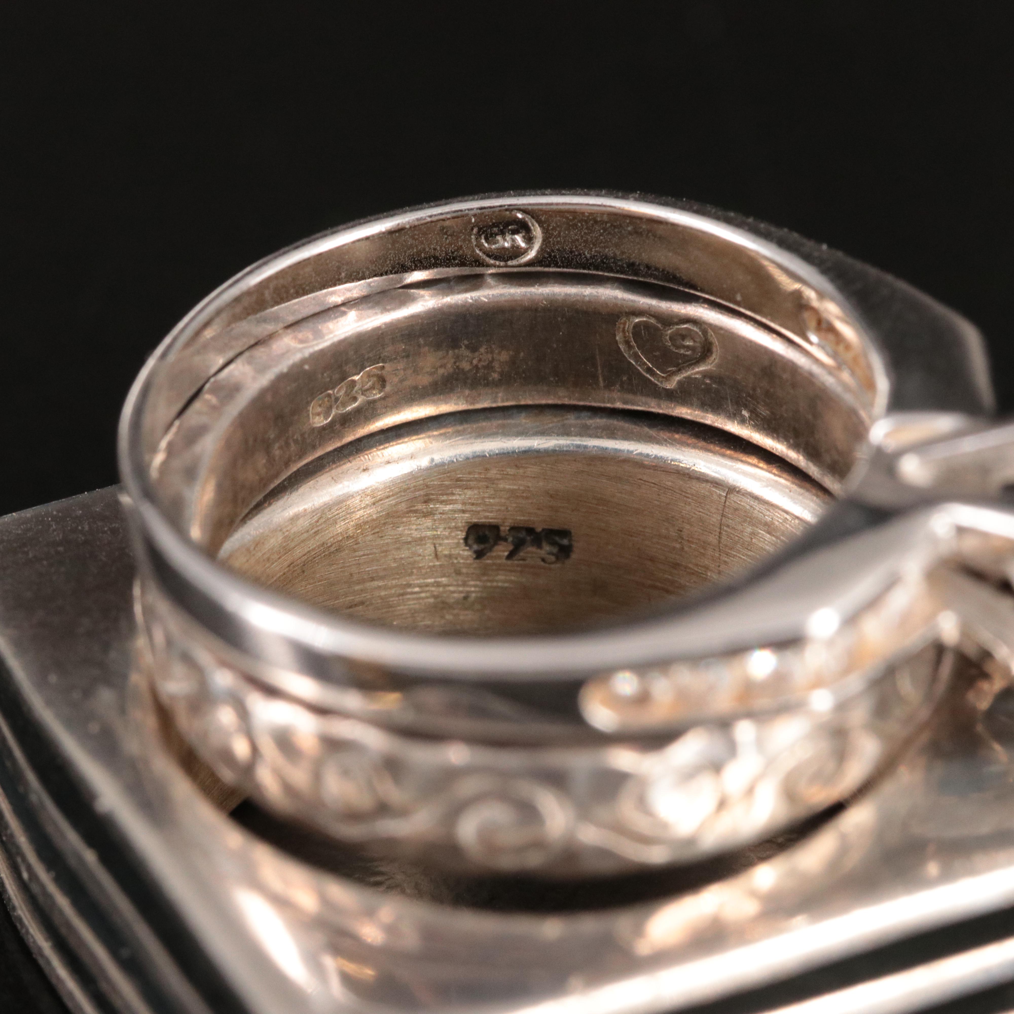 Sterling Rings, Bracelets and Cross Necklace Including Pearl, CZ and Citrine