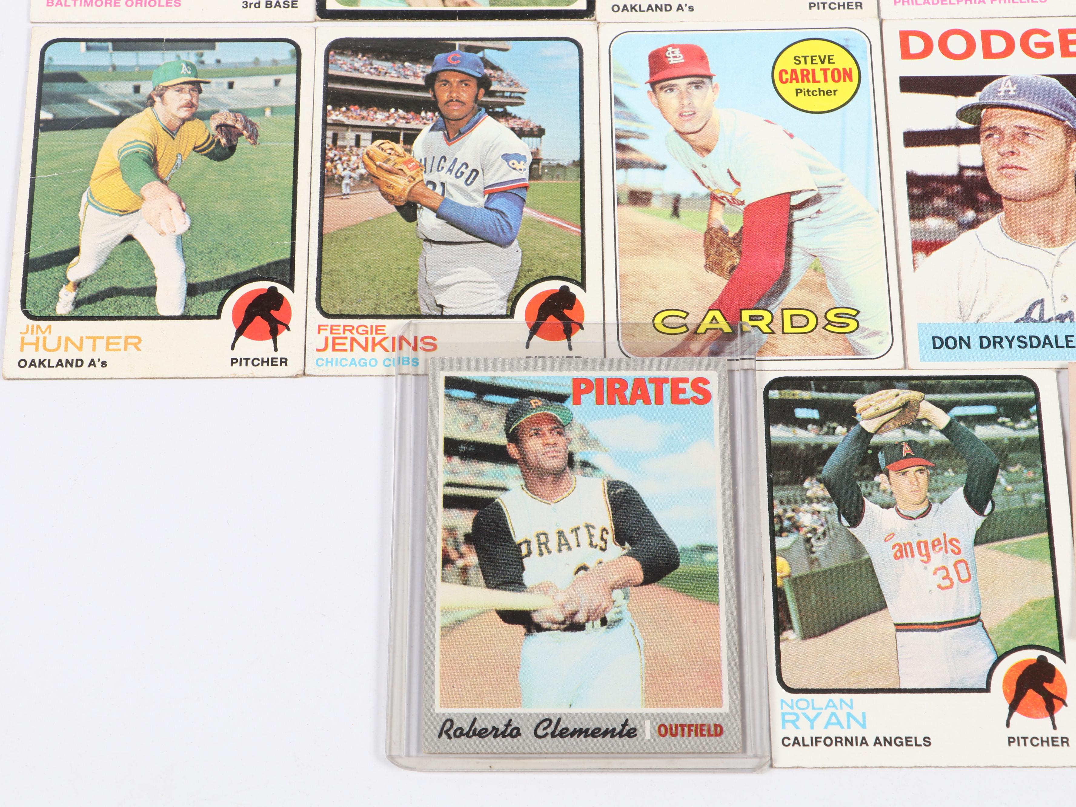 Topps Baseball Cards Featuring Roberto Clemente and More, 1960s–1970s