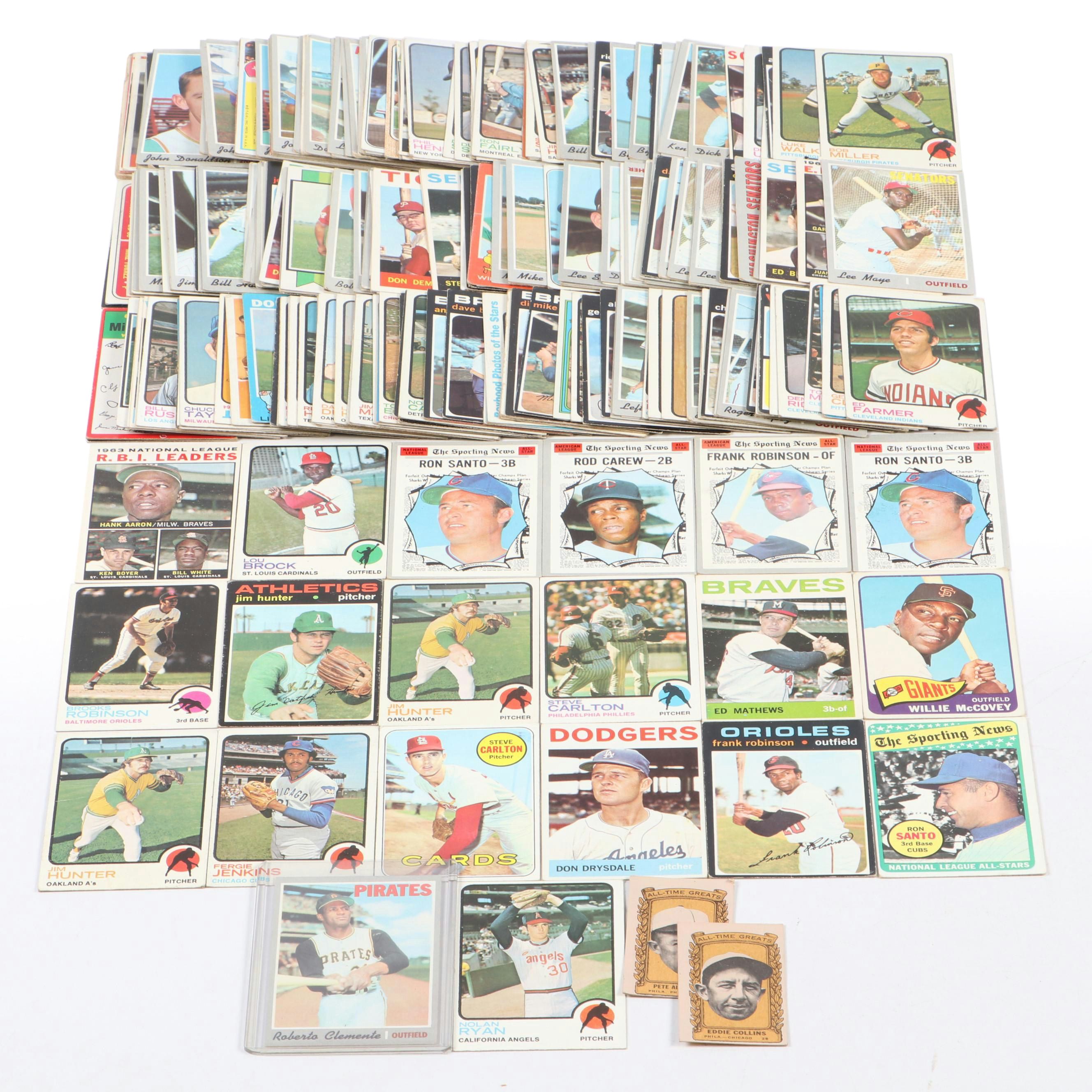 Topps Baseball Cards Featuring Roberto Clemente and More, 1960s–1970s