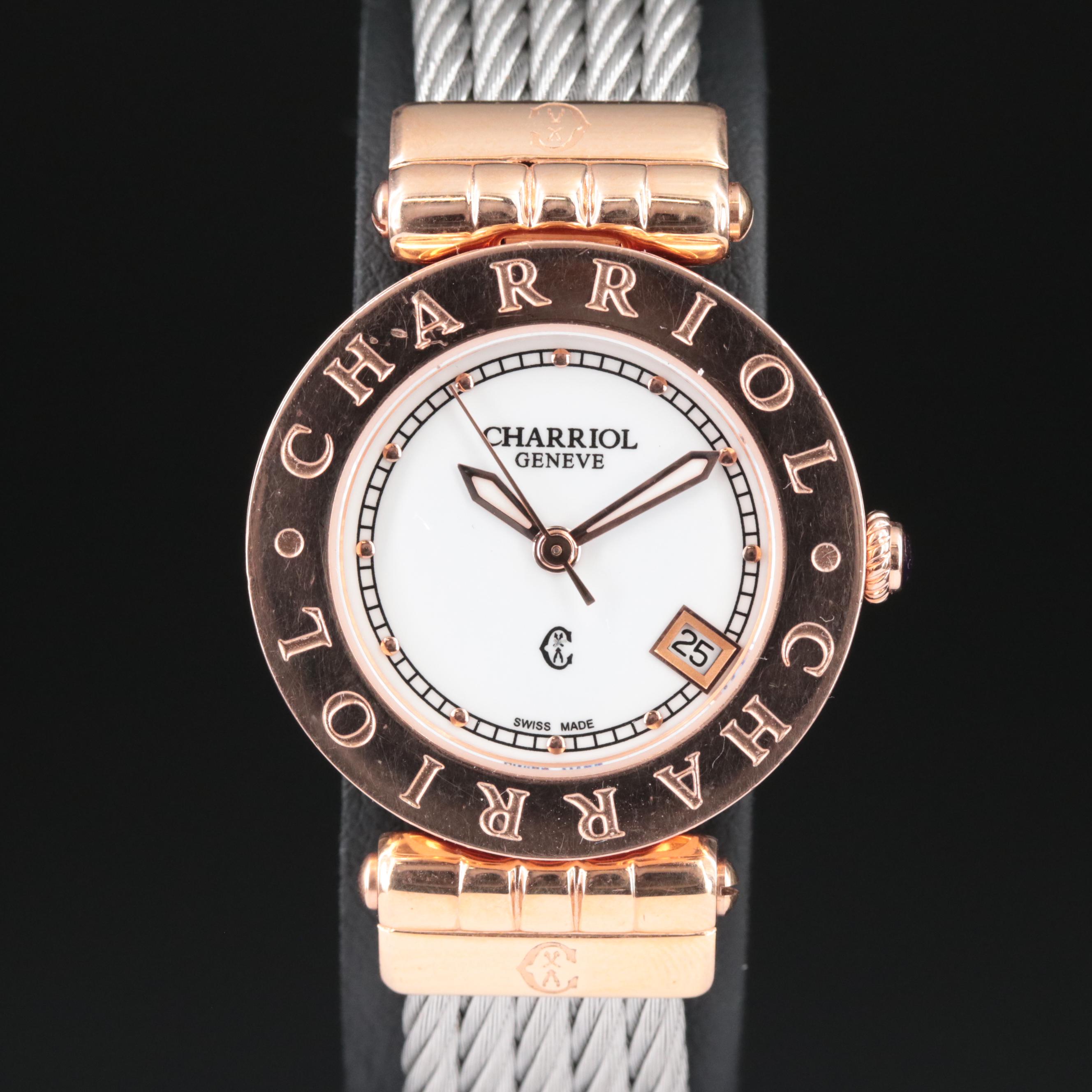 Charriol Alexandre C Rose Gold Tone and Stainless Steel Watch