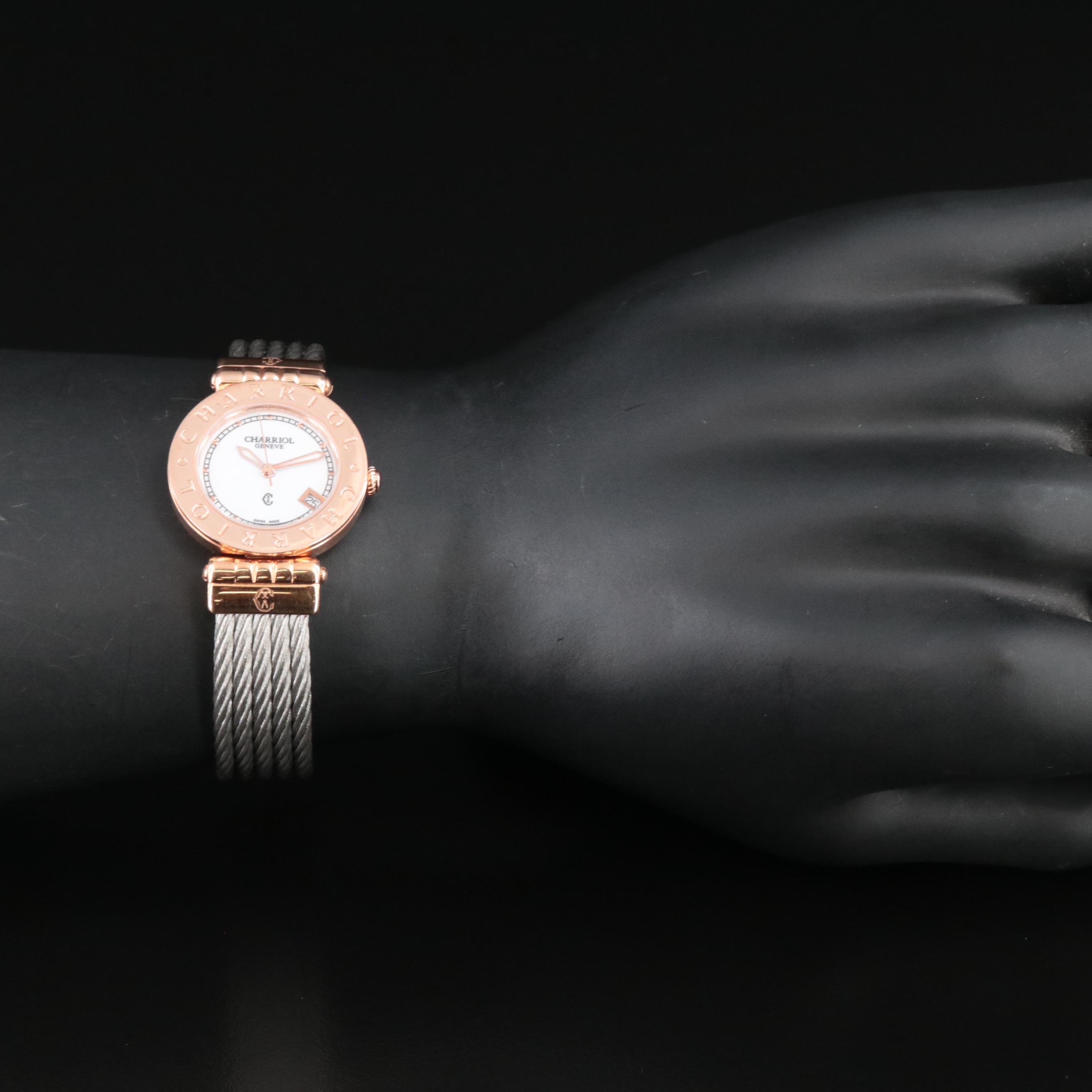 Charriol Alexandre C Rose Gold Tone and Stainless Steel Watch