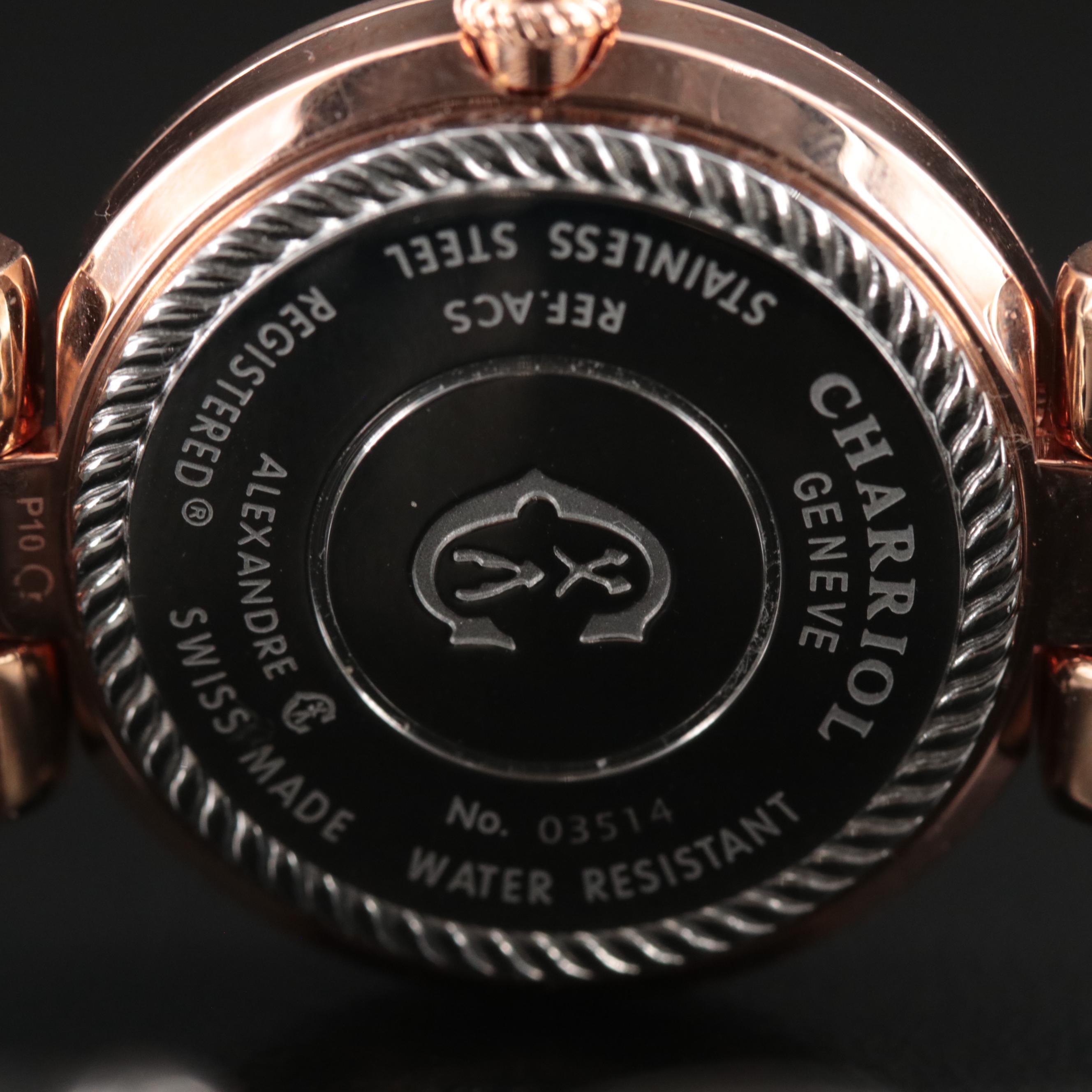 Charriol Alexandre C Rose Gold Tone and Stainless Steel Watch