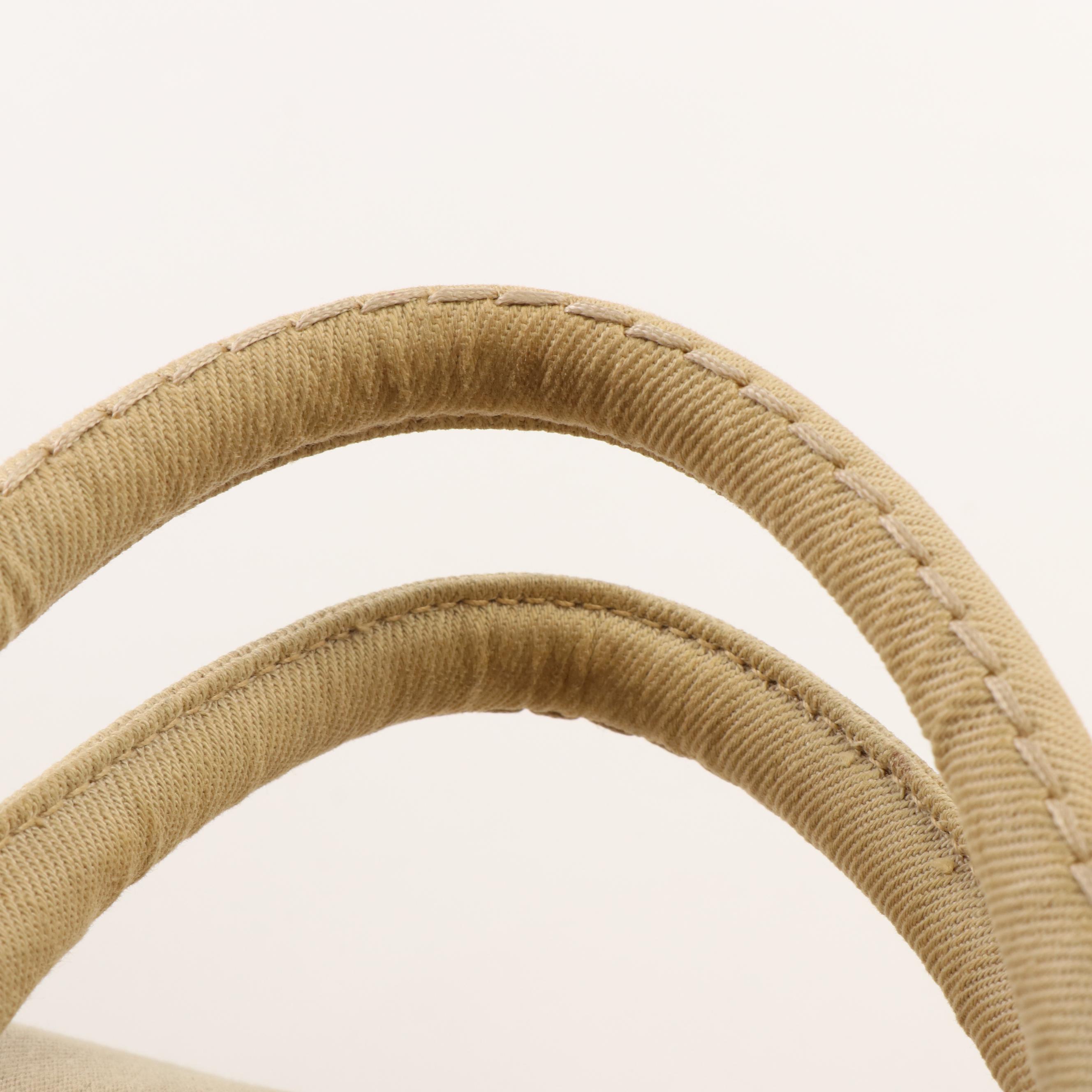 Prada Canapa Logo Natural Canvas Tote Bag