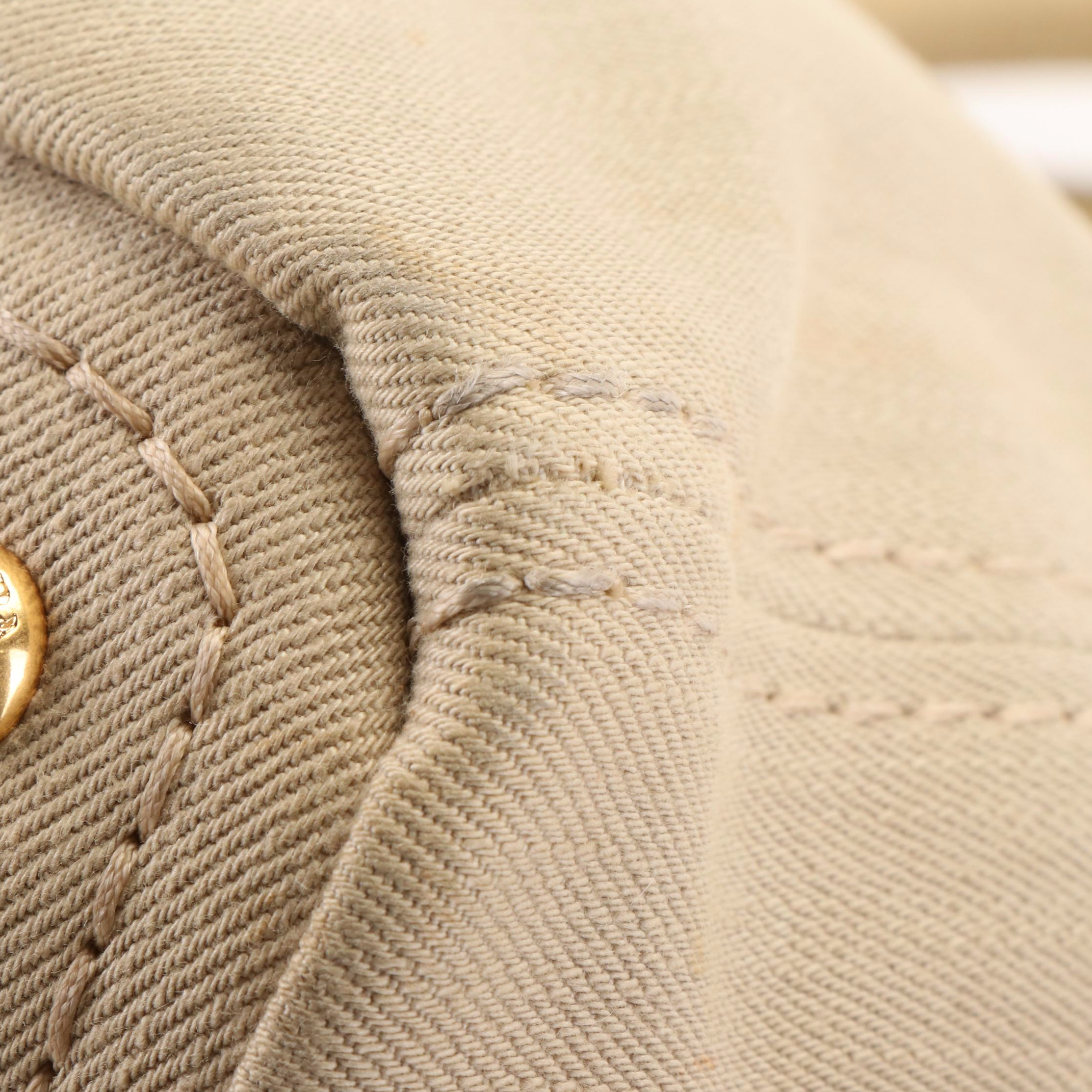 Prada Canapa Logo Natural Canvas Tote Bag