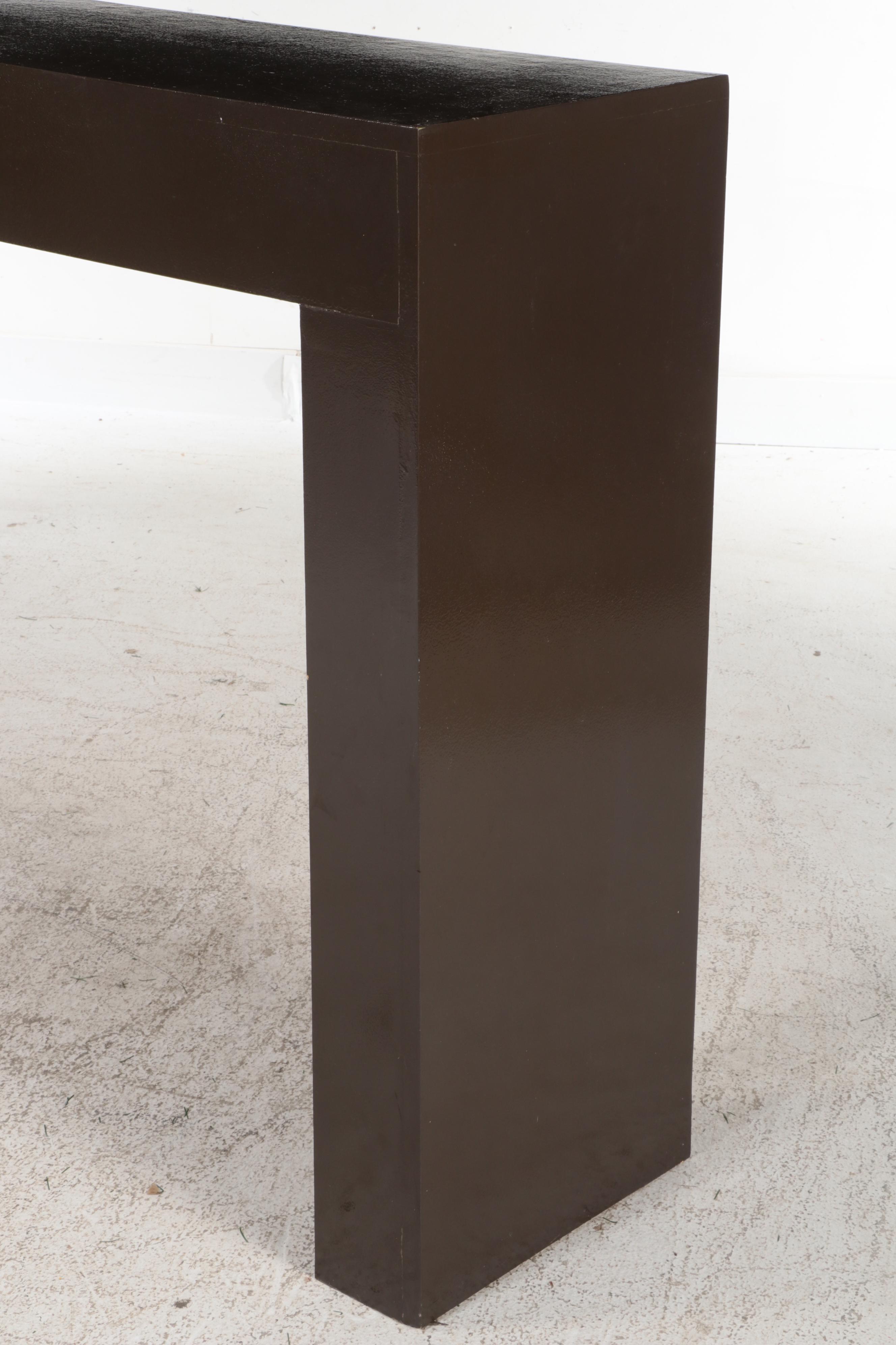 Four Altek Despositato Italian Barstools with Waterfall Style Bar Table