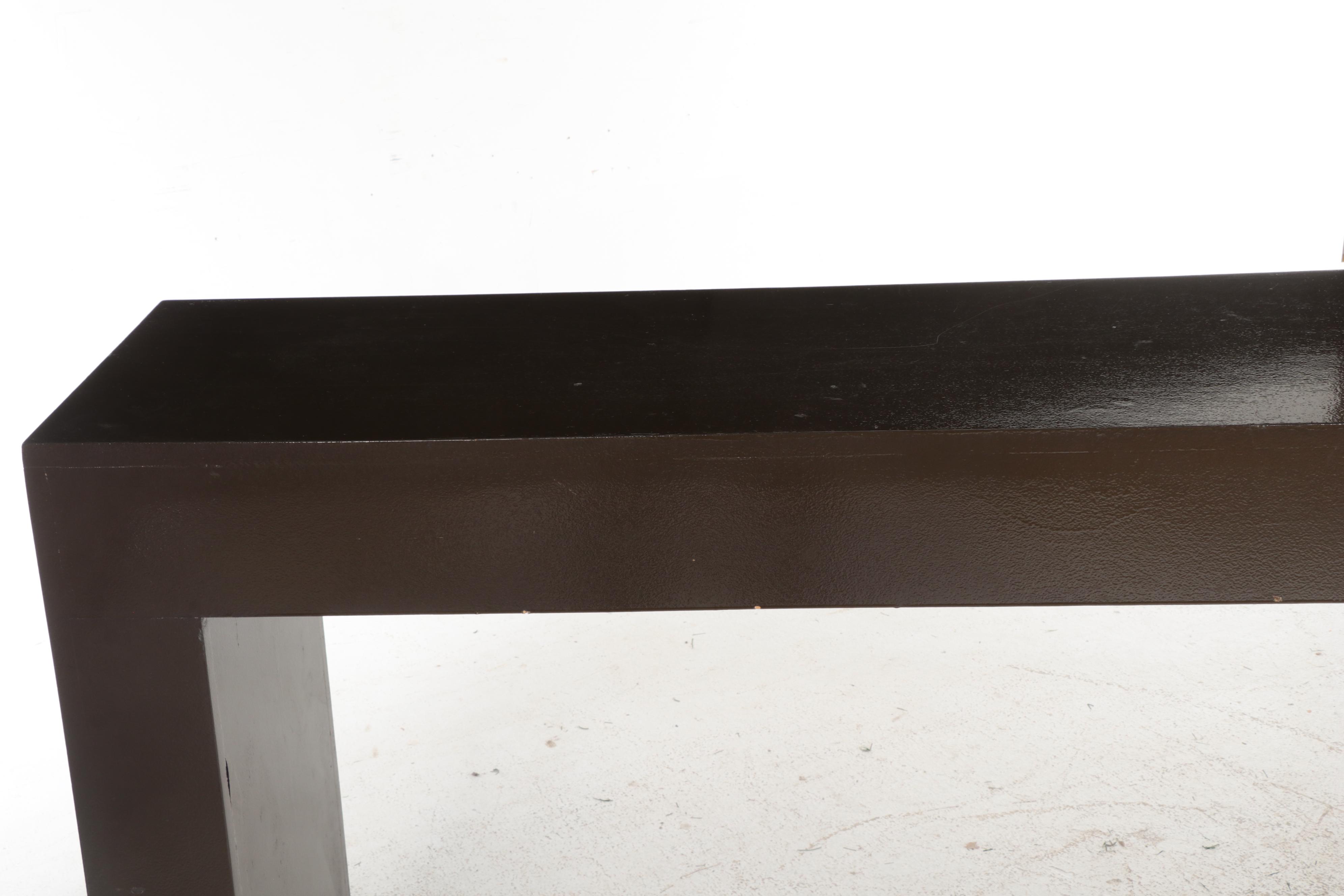 Four Altek Despositato Italian Barstools with Waterfall Style Bar Table