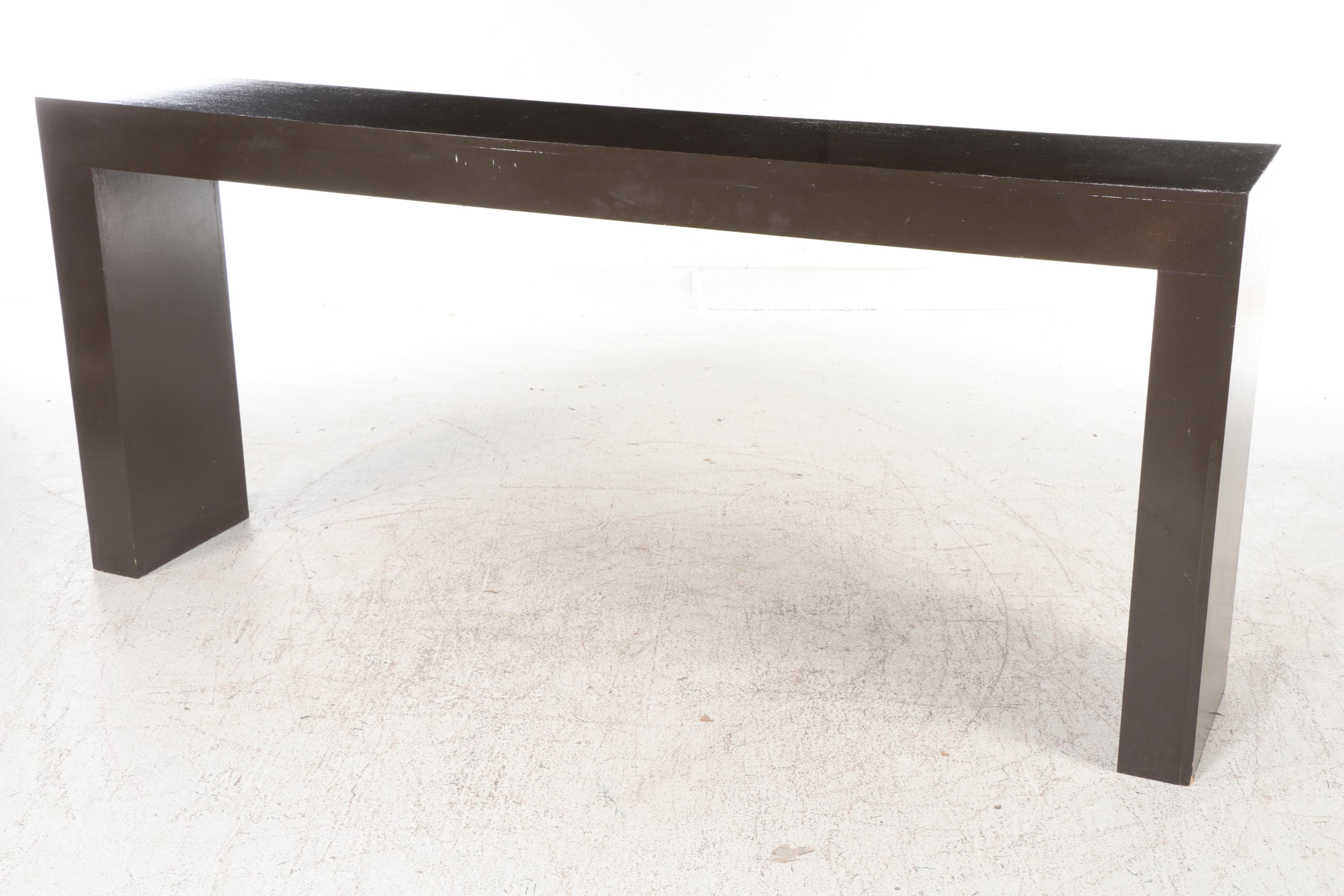 Four Altek Despositato Italian Barstools with Waterfall Style Bar Table