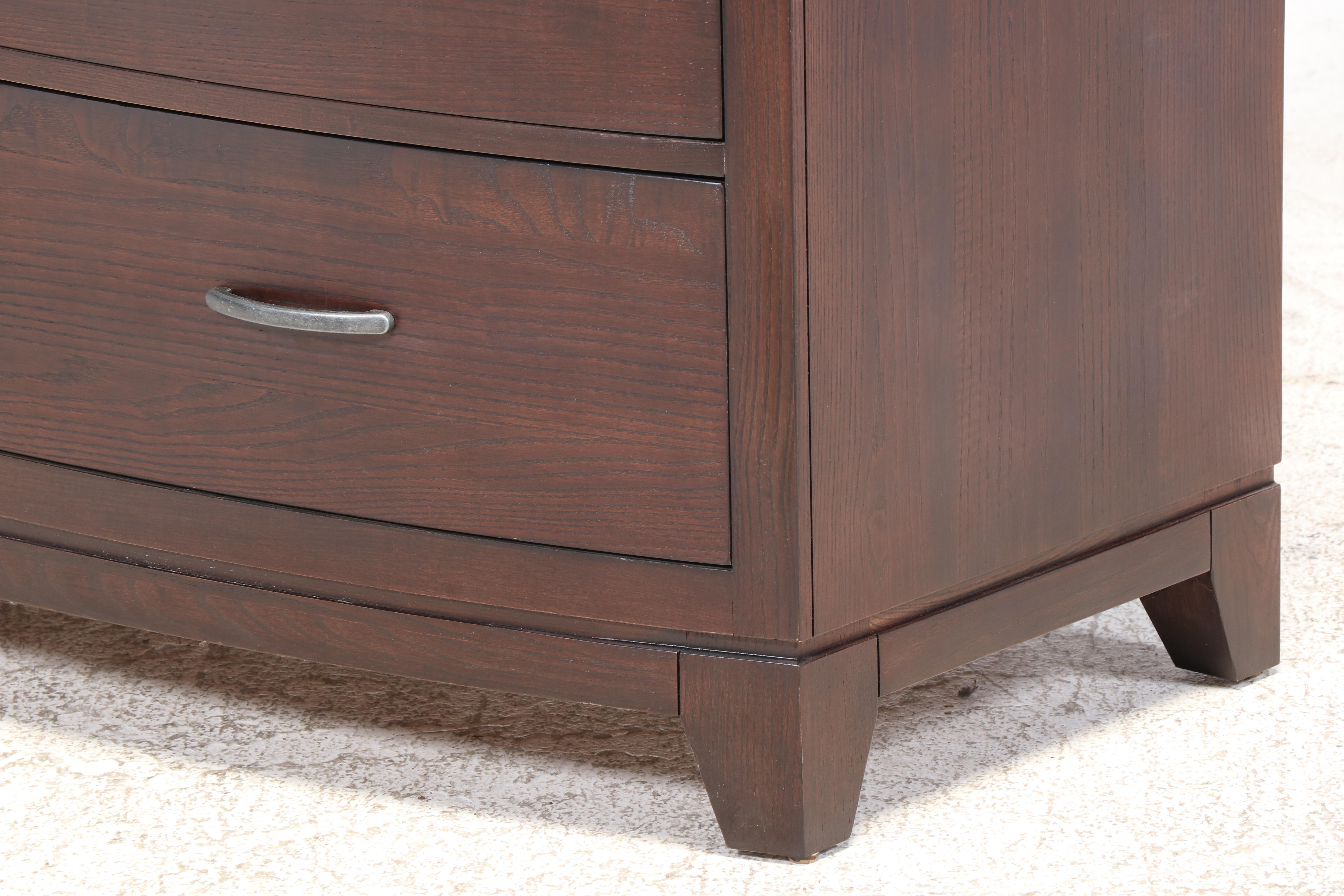 Ethan Allen "Horizons" Ash Three-Drawer Bowfront Chest