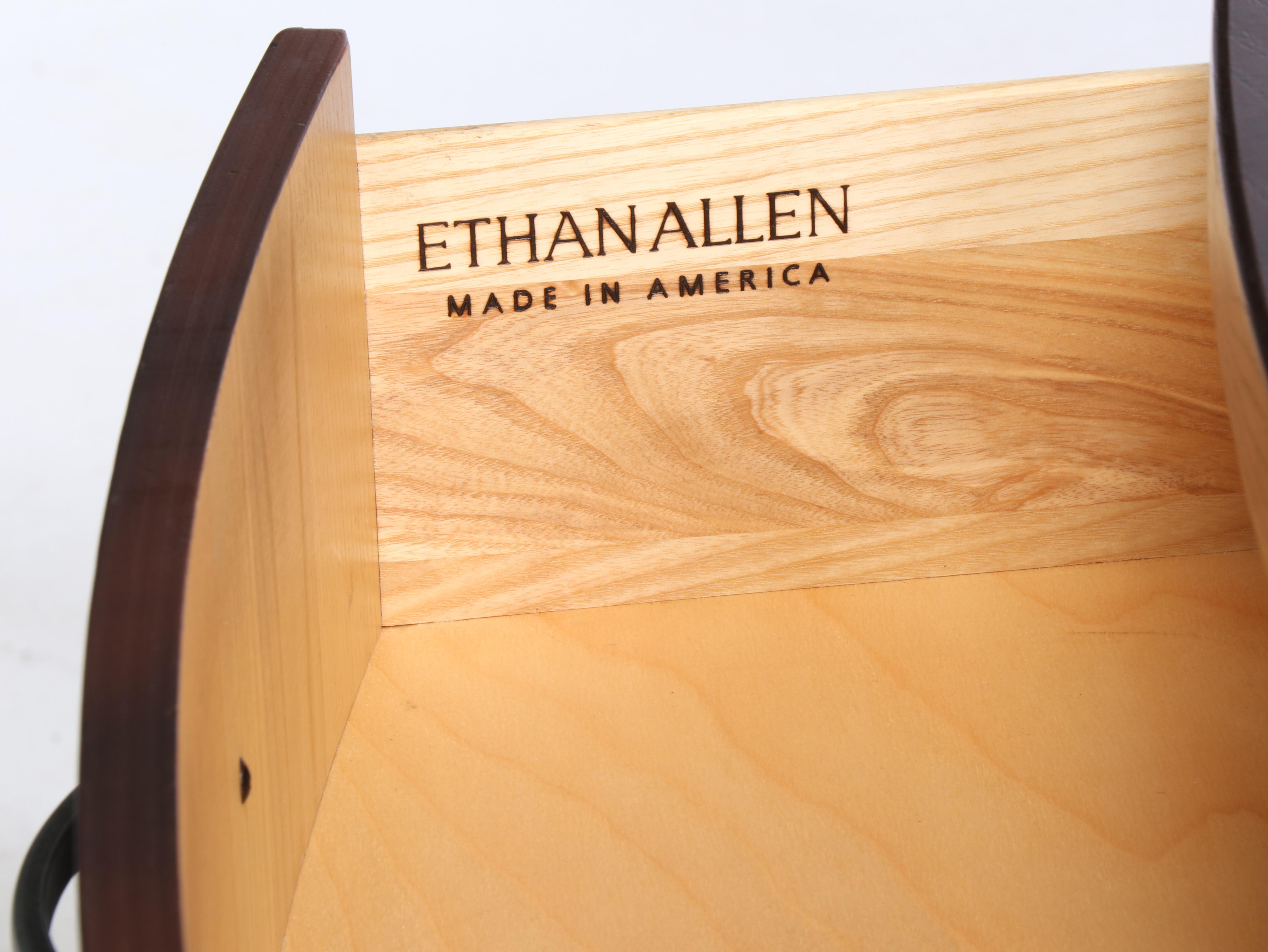 Ethan Allen "Horizons" Ash Three-Drawer Bowfront Chest