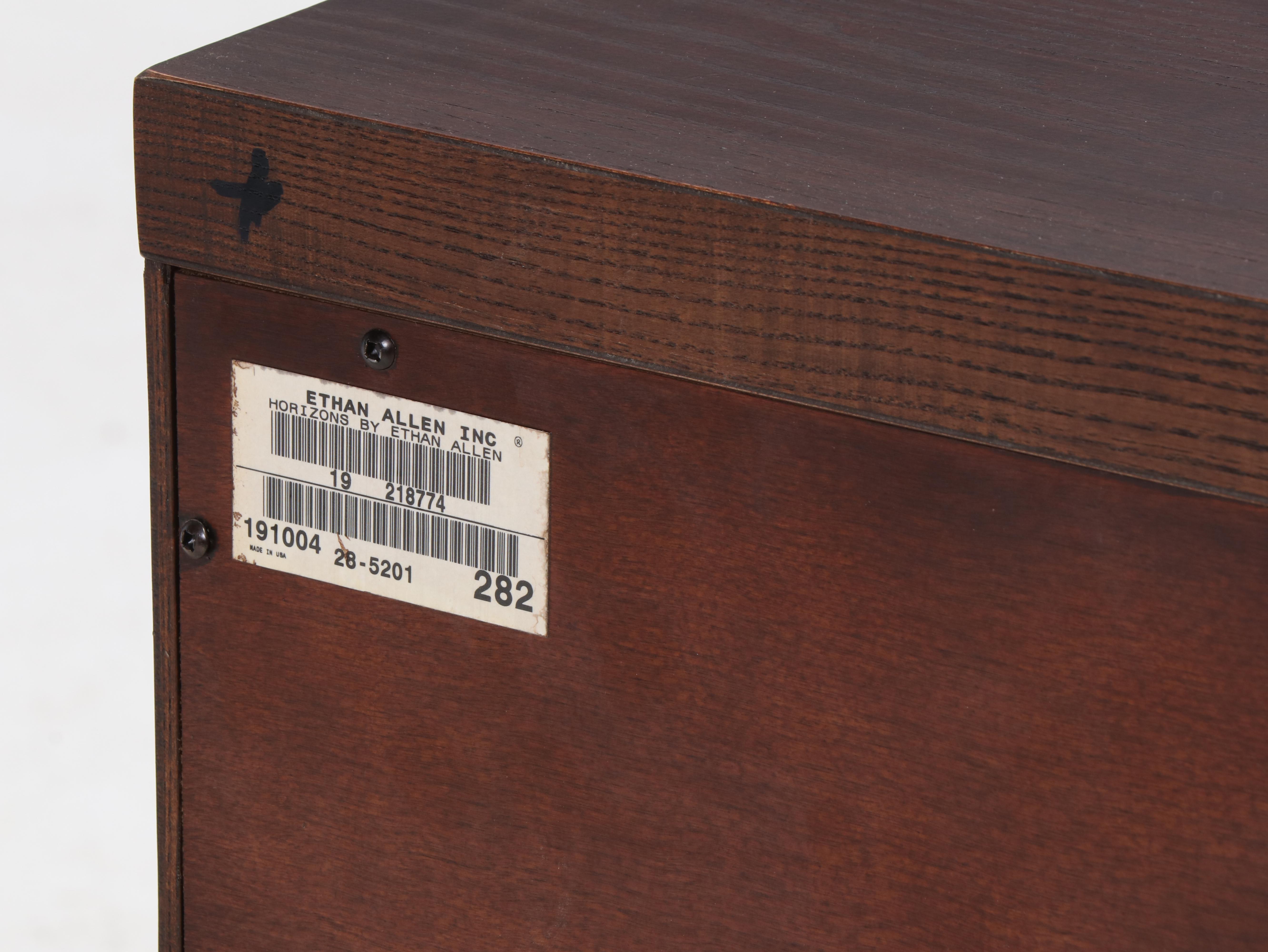 Ethan Allen "Horizons" Ash Three-Drawer Bowfront Chest