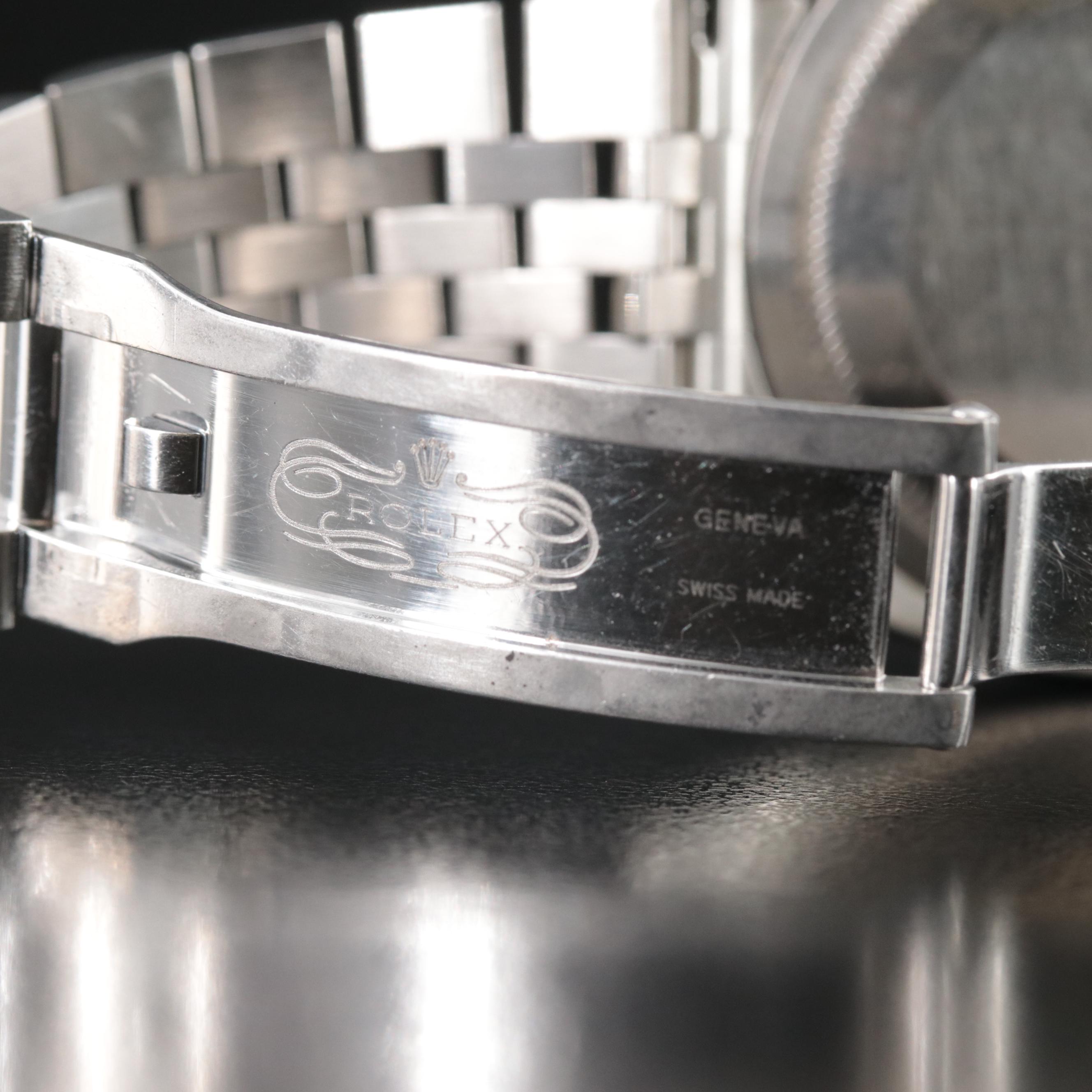 Rolex Black Mother-of-Pearl Factory Diamond Dial Datejust Watch